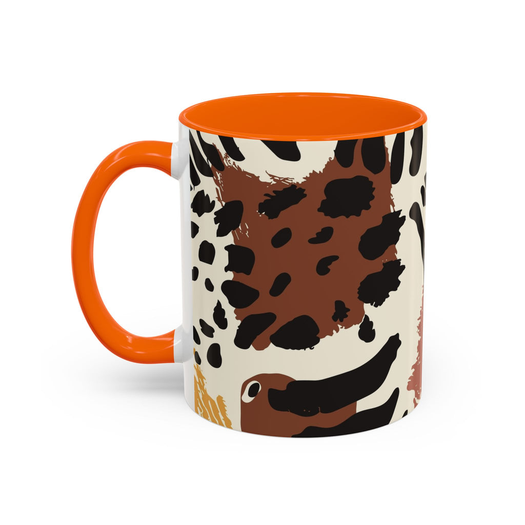 Abstract Animal Print Coffee Mug – Rustic Leopard Accent 11/15oz