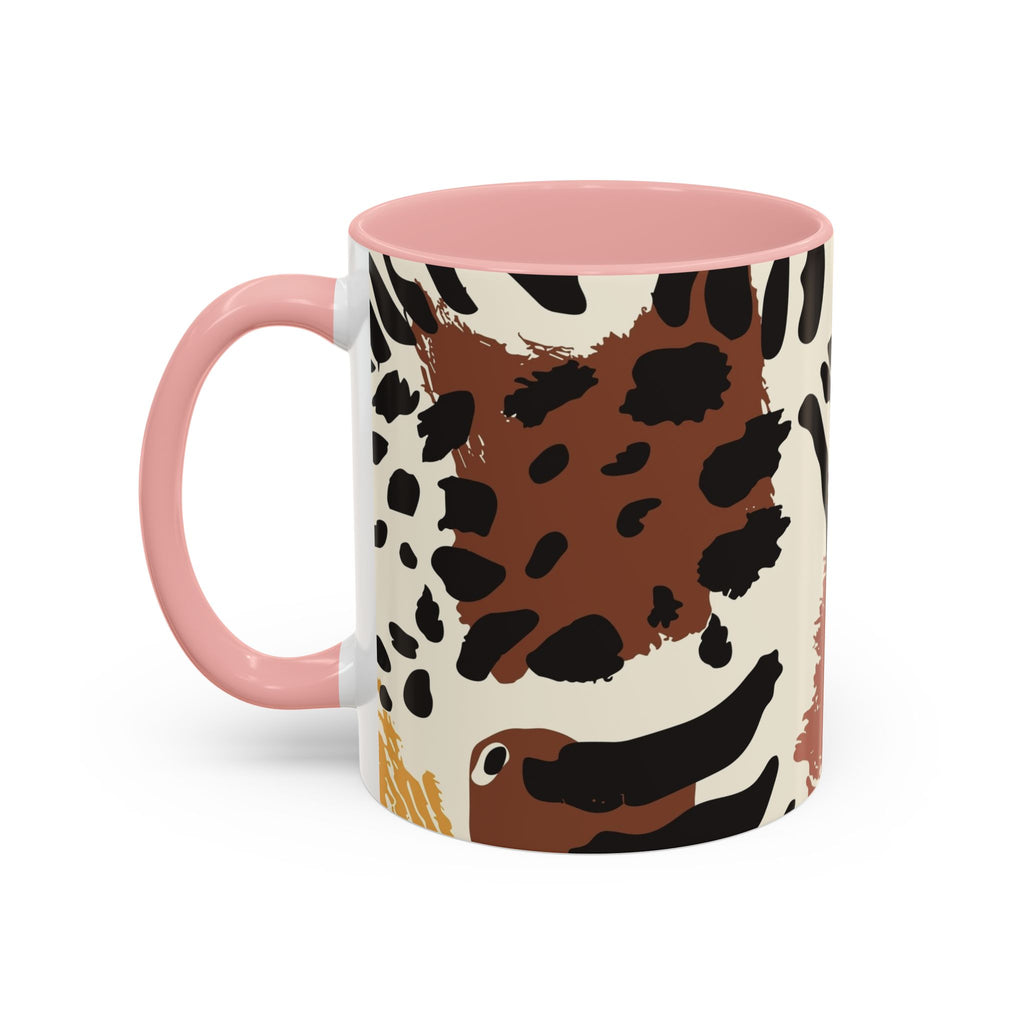 Abstract Animal Print Coffee Mug – Rustic Leopard Accent 11/15oz