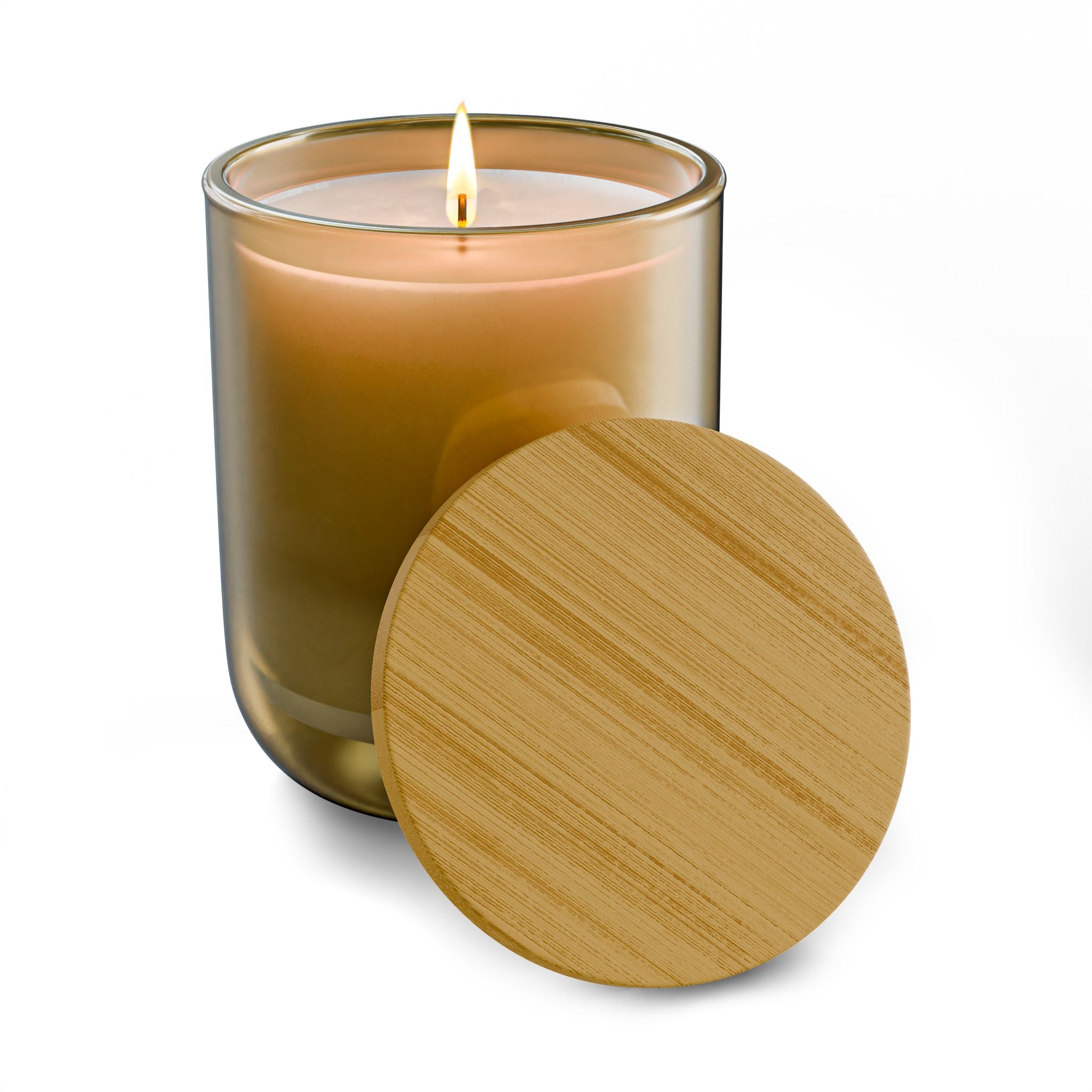 Engraved 14oz Scented Soy Candle — Personalized Bamboo Lid Aromatherapy Candle