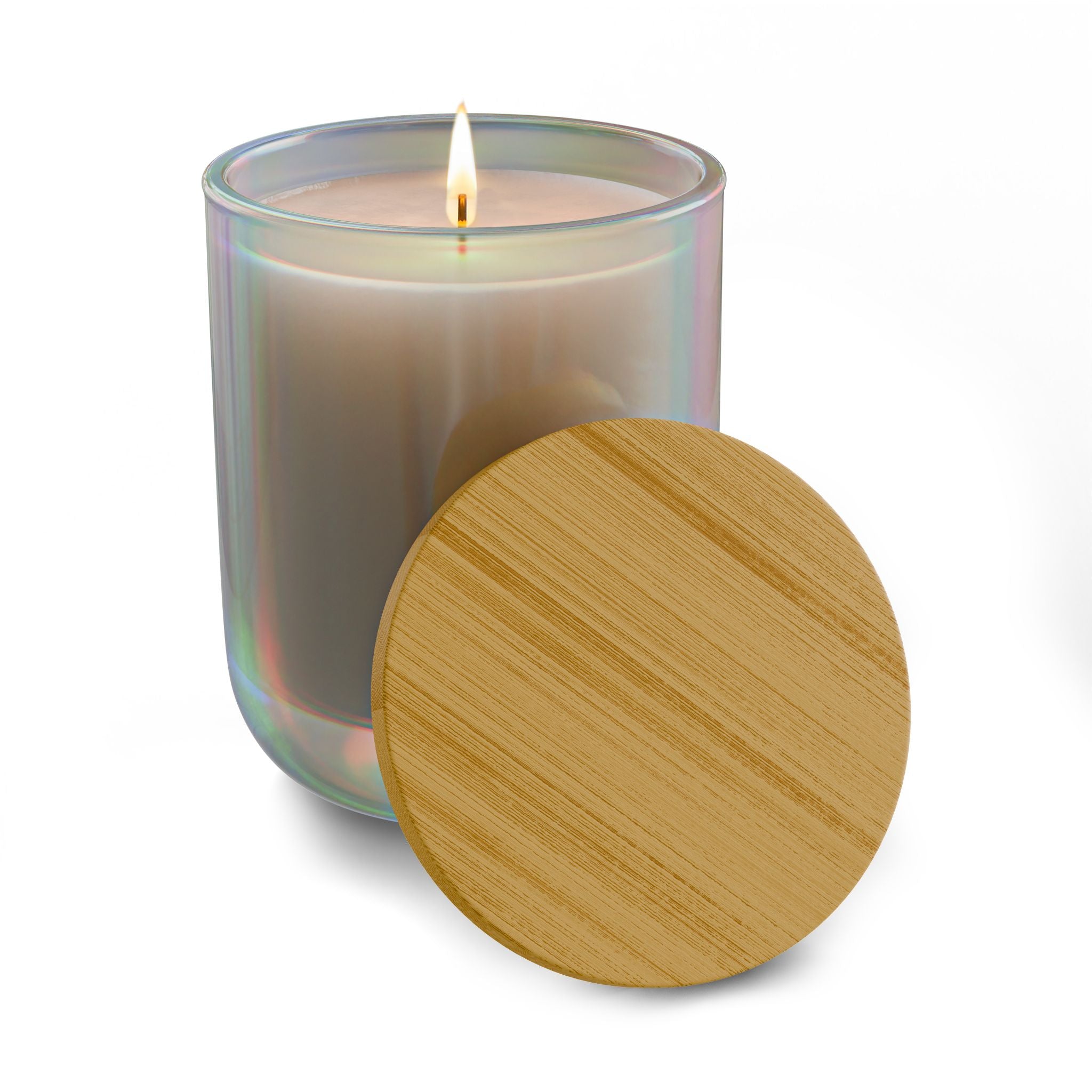Engraved 14oz Scented Soy Candle — Personalized Bamboo Lid Aromatherapy Candle