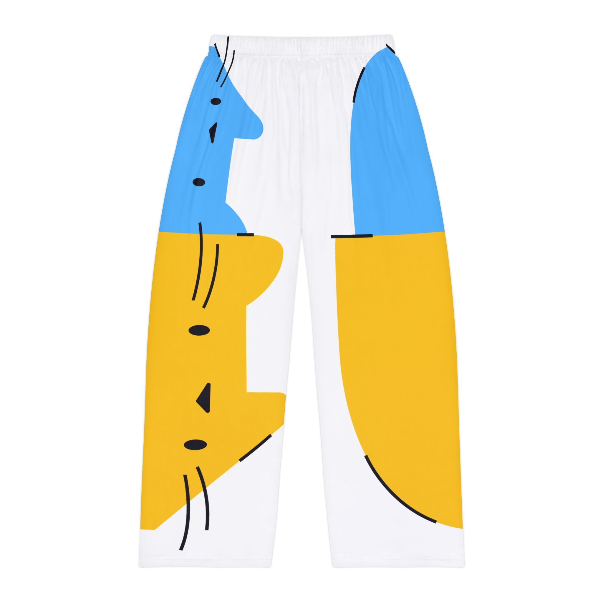 Cute Cat Pattern Pajama Pants — Cozy Graphic Sleepwear for Men