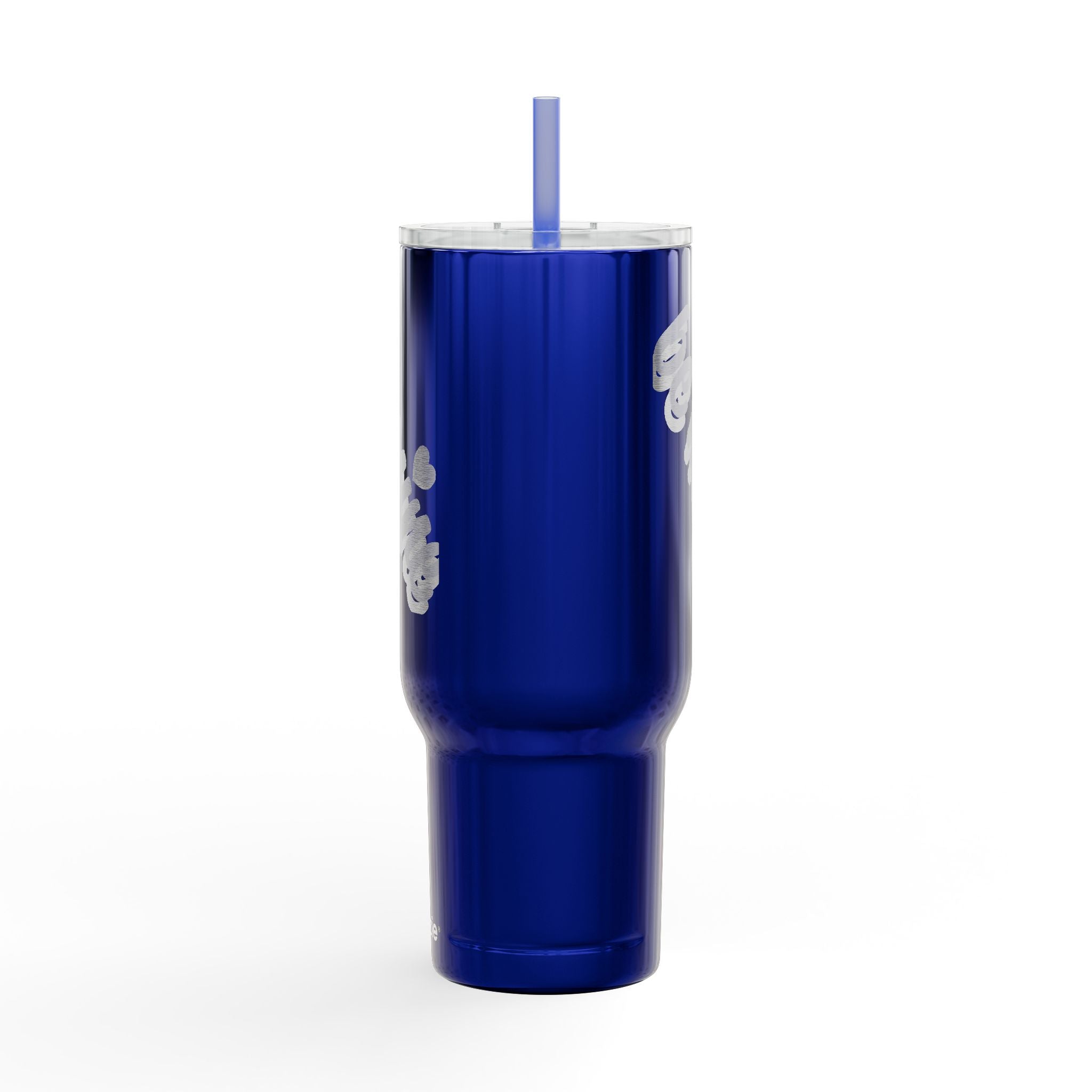 40oz Engraved Insulated Tumbler with Lid — 'Ice Vibes' Cool Script