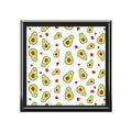 Avocado Pattern Jewelry Box — Cute Avocado Keepsake Box for Desk or Gift