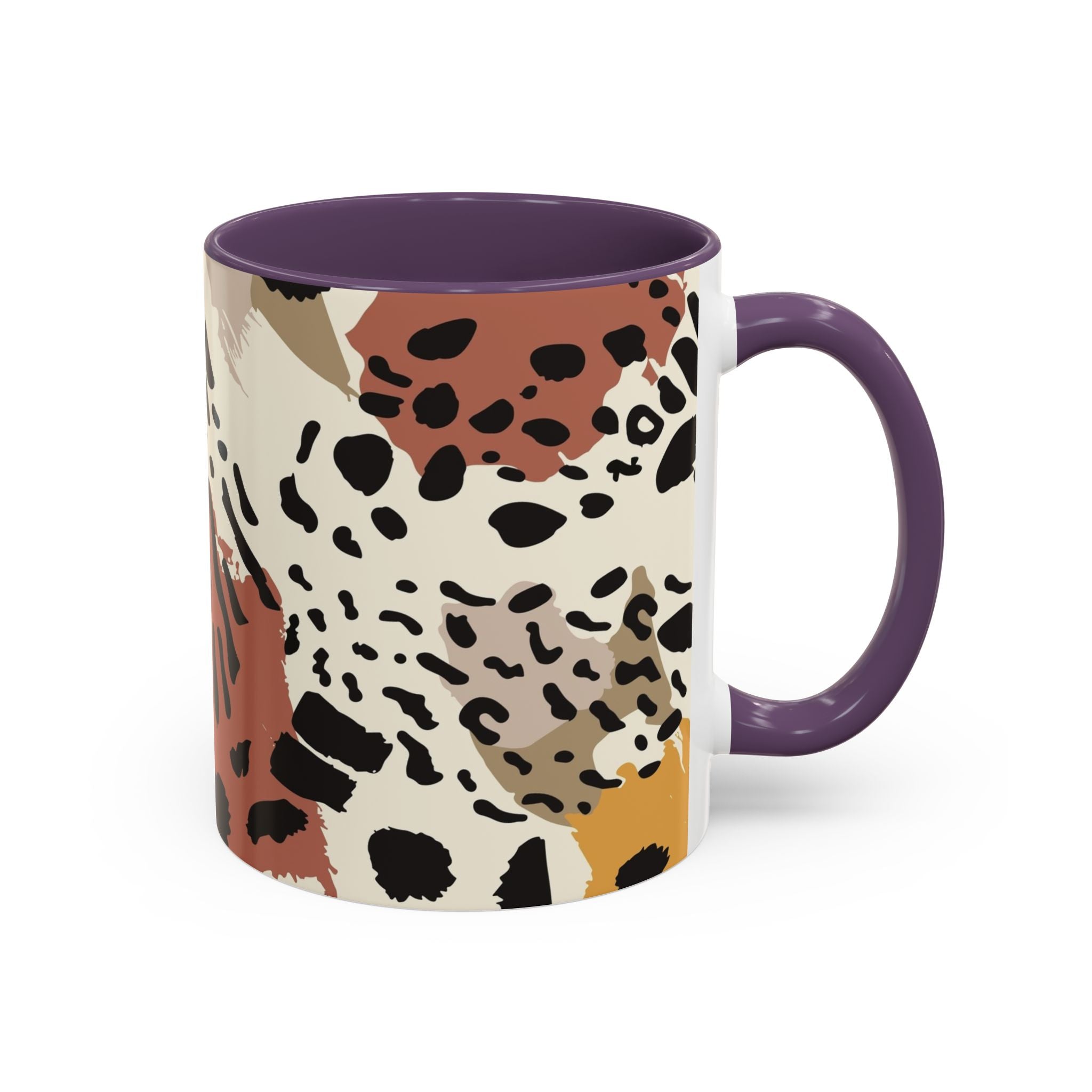 Abstract Animal Print Coffee Mug – Rustic Leopard Accent 11/15oz