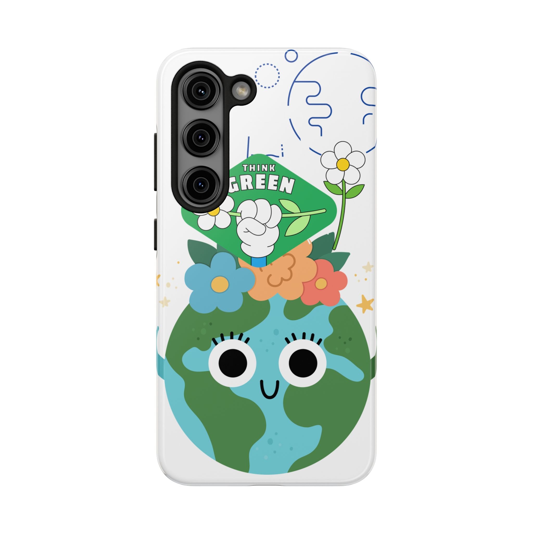 Eco Cute 'Think Green' Tough Phone Case — Earth Day Protective iPhone Cover
