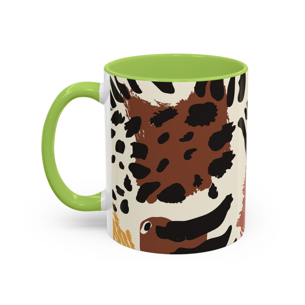 Abstract Animal Print Coffee Mug – Rustic Leopard Accent 11/15oz