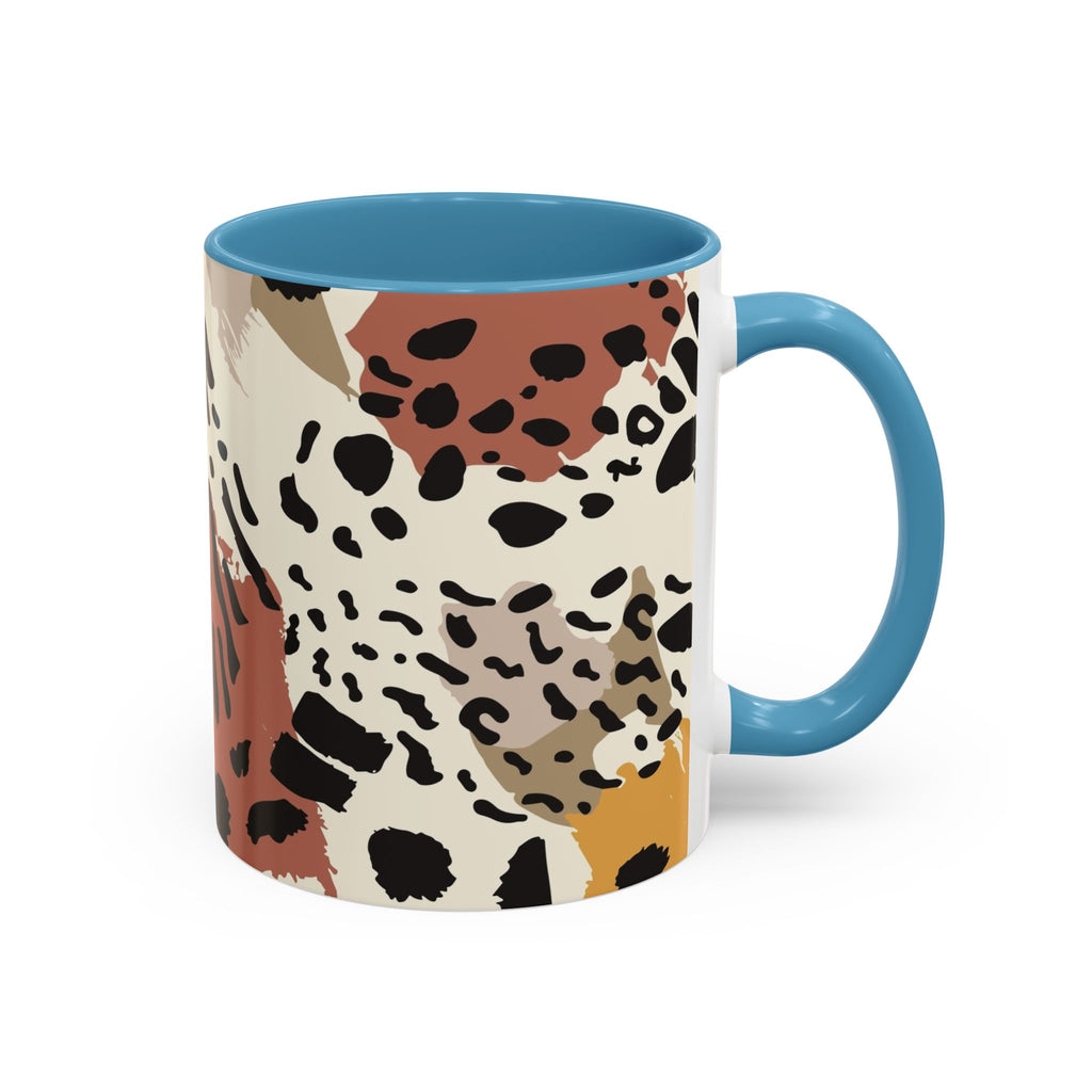 Abstract Animal Print Coffee Mug – Rustic Leopard Accent 11/15oz