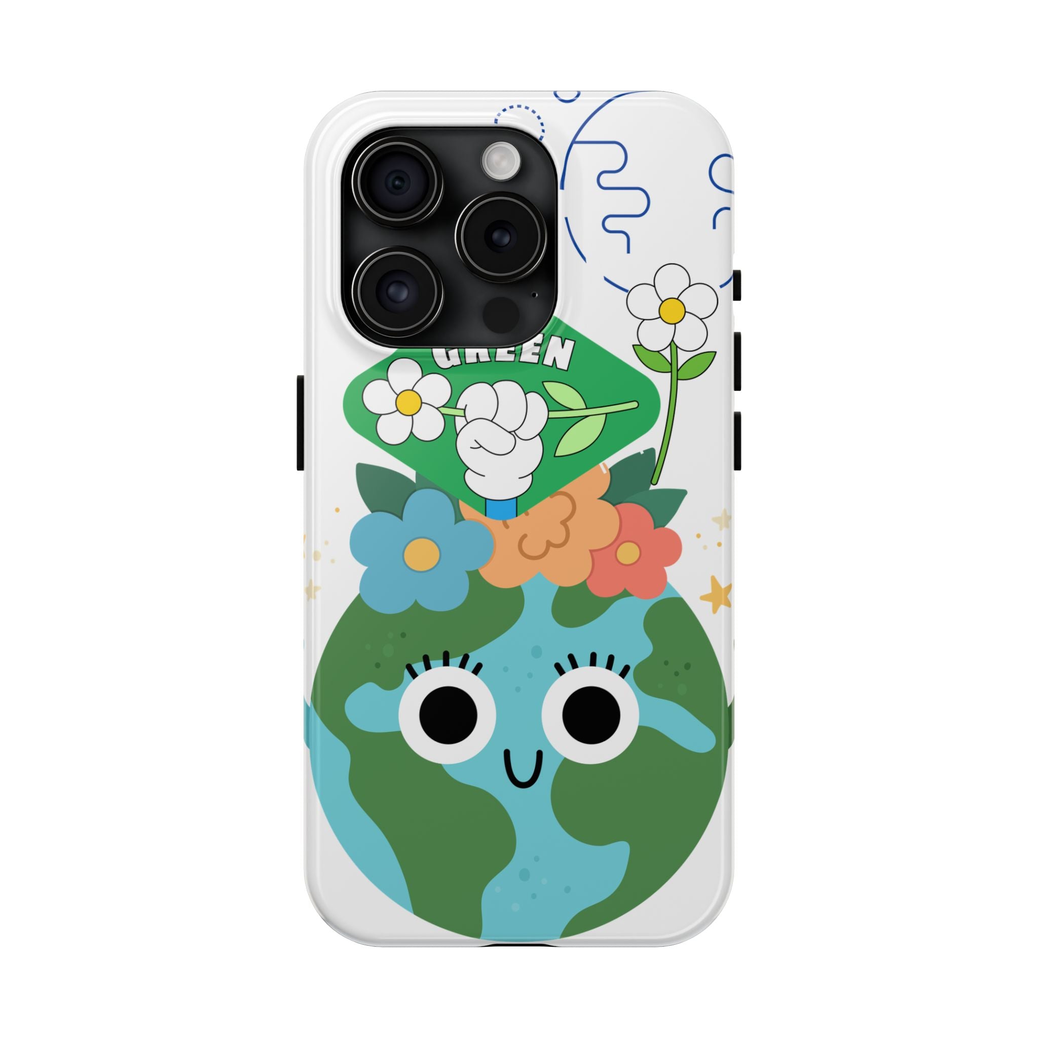 Eco Cute 'Think Green' Tough Phone Case — Earth Day Protective iPhone Cover