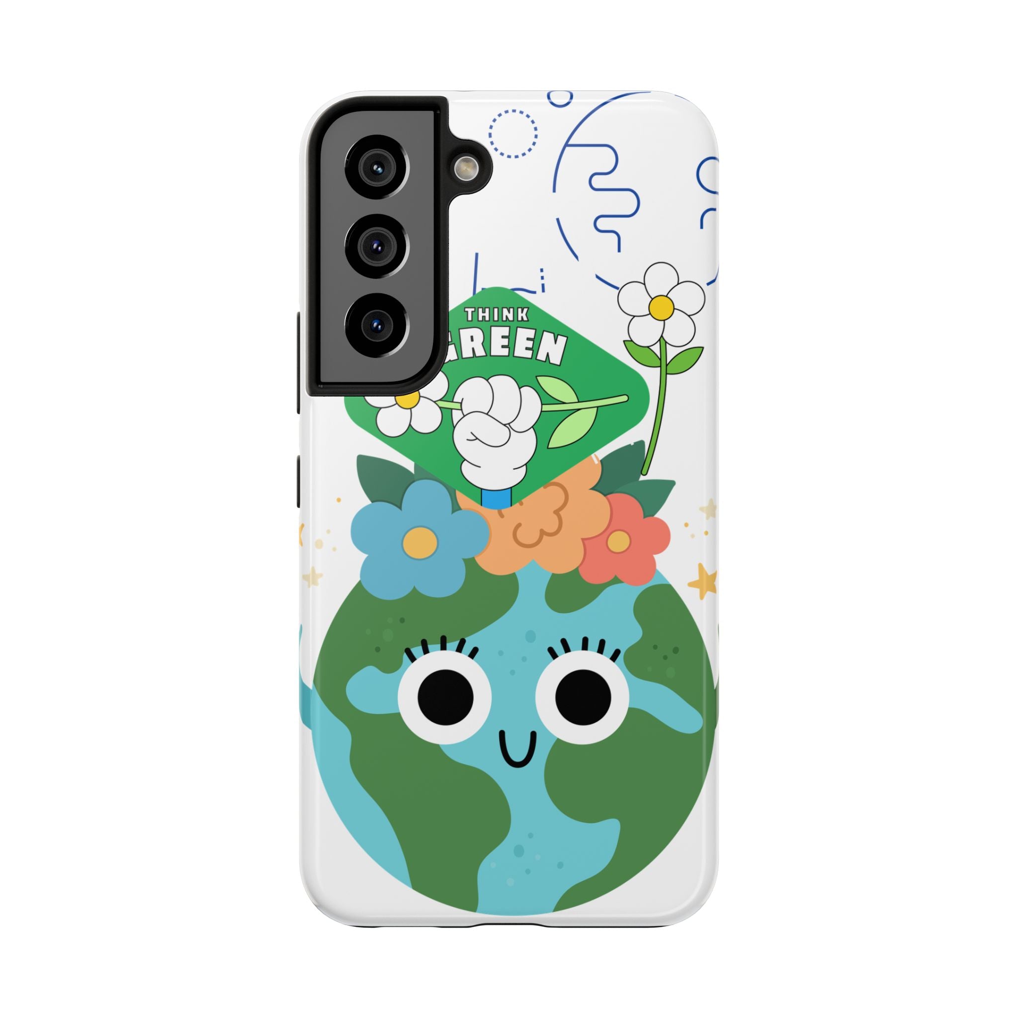 Eco Cute 'Think Green' Tough Phone Case — Earth Day Protective iPhone Cover