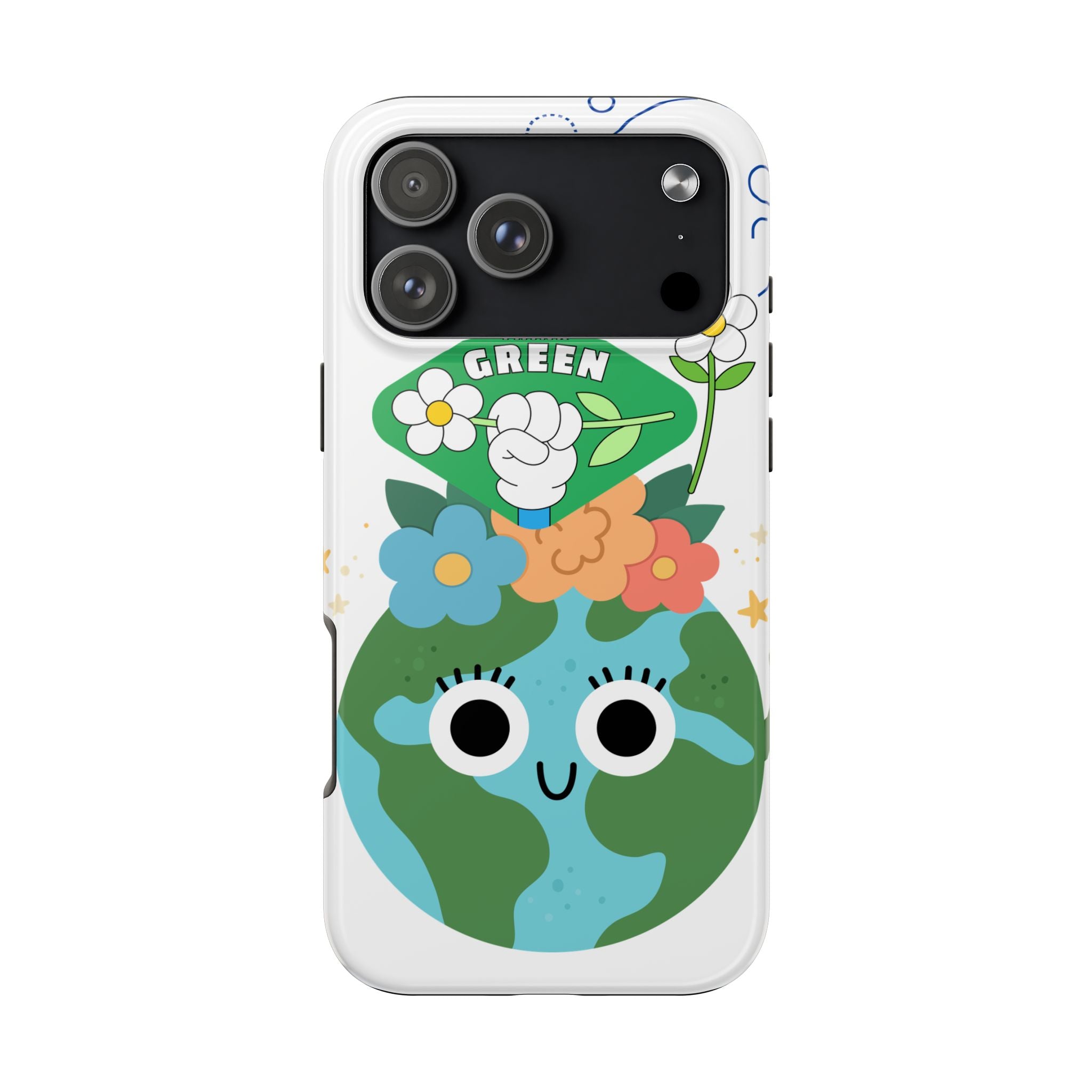 Eco Cute 'Think Green' Tough Phone Case — Earth Day Protective iPhone Cover