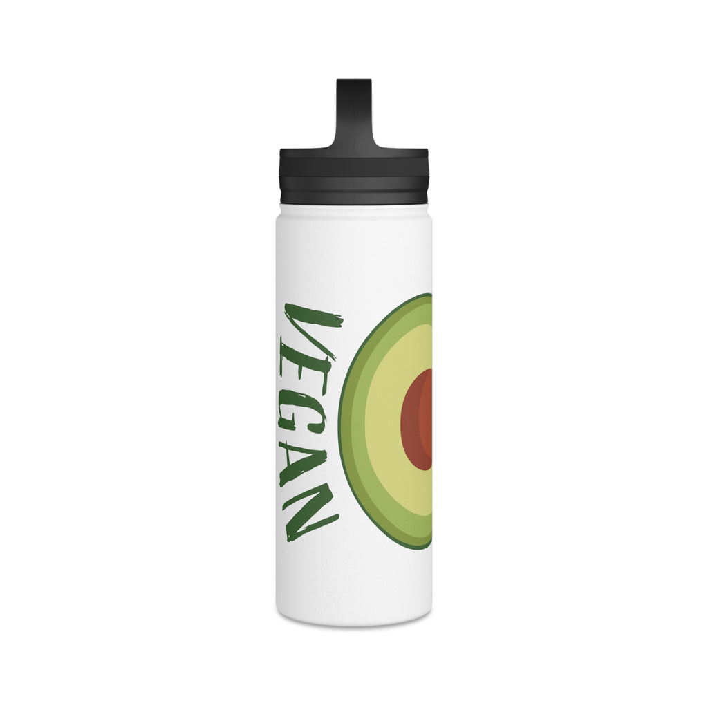 Avocado Vegan Stainless Steel Water Bottle with Handle Lid