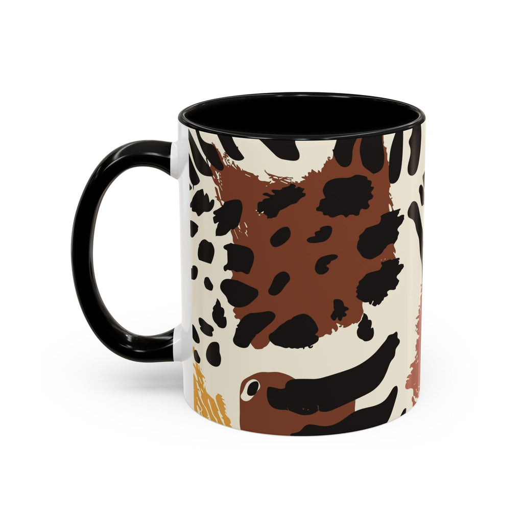 Abstract Animal Print Coffee Mug – Rustic Leopard Accent 11/15oz