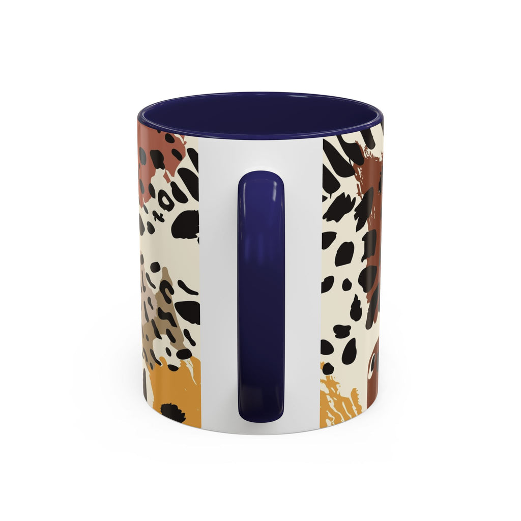 Abstract Animal Print Coffee Mug – Rustic Leopard Accent 11/15oz