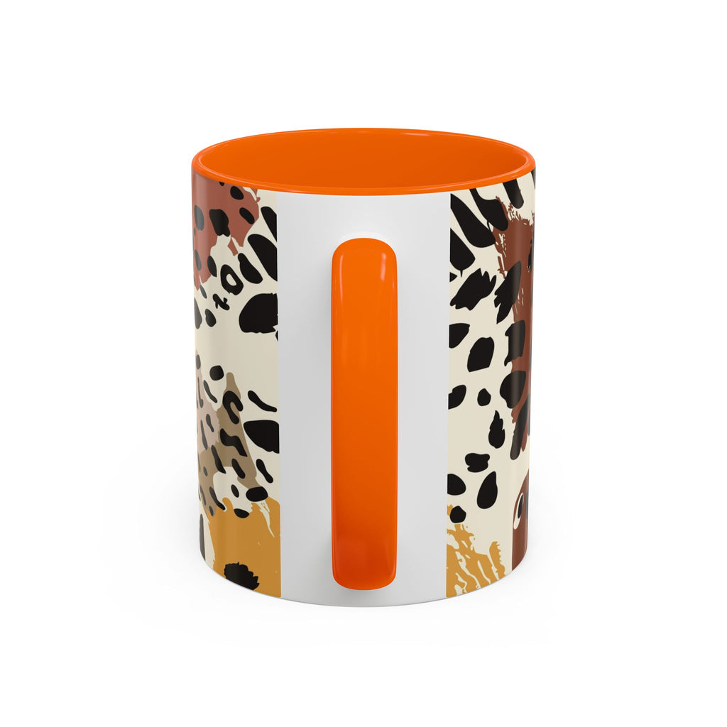 Abstract Animal Print Coffee Mug – Rustic Leopard Accent 11/15oz