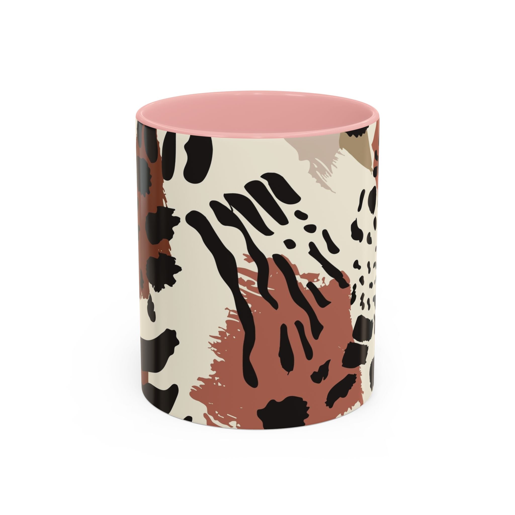 Abstract Animal Print Coffee Mug – Rustic Leopard Accent 11/15oz