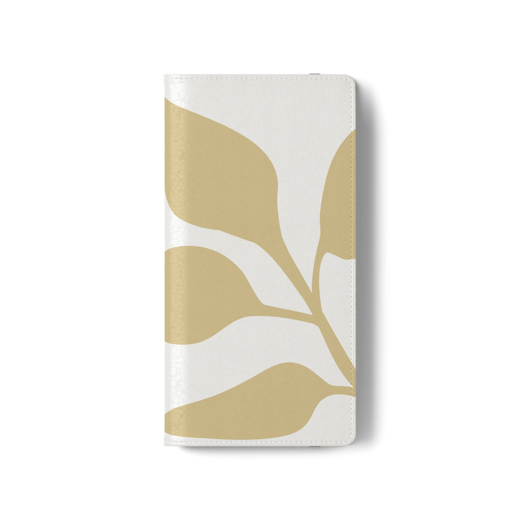 Botanical Leaf Flip Phone Case — Floral Wallet Flip Case with Card Slots