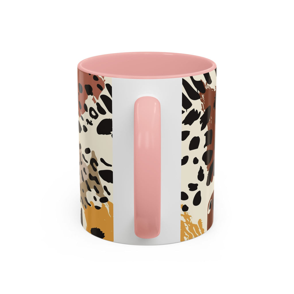 Abstract Animal Print Coffee Mug – Rustic Leopard Accent 11/15oz