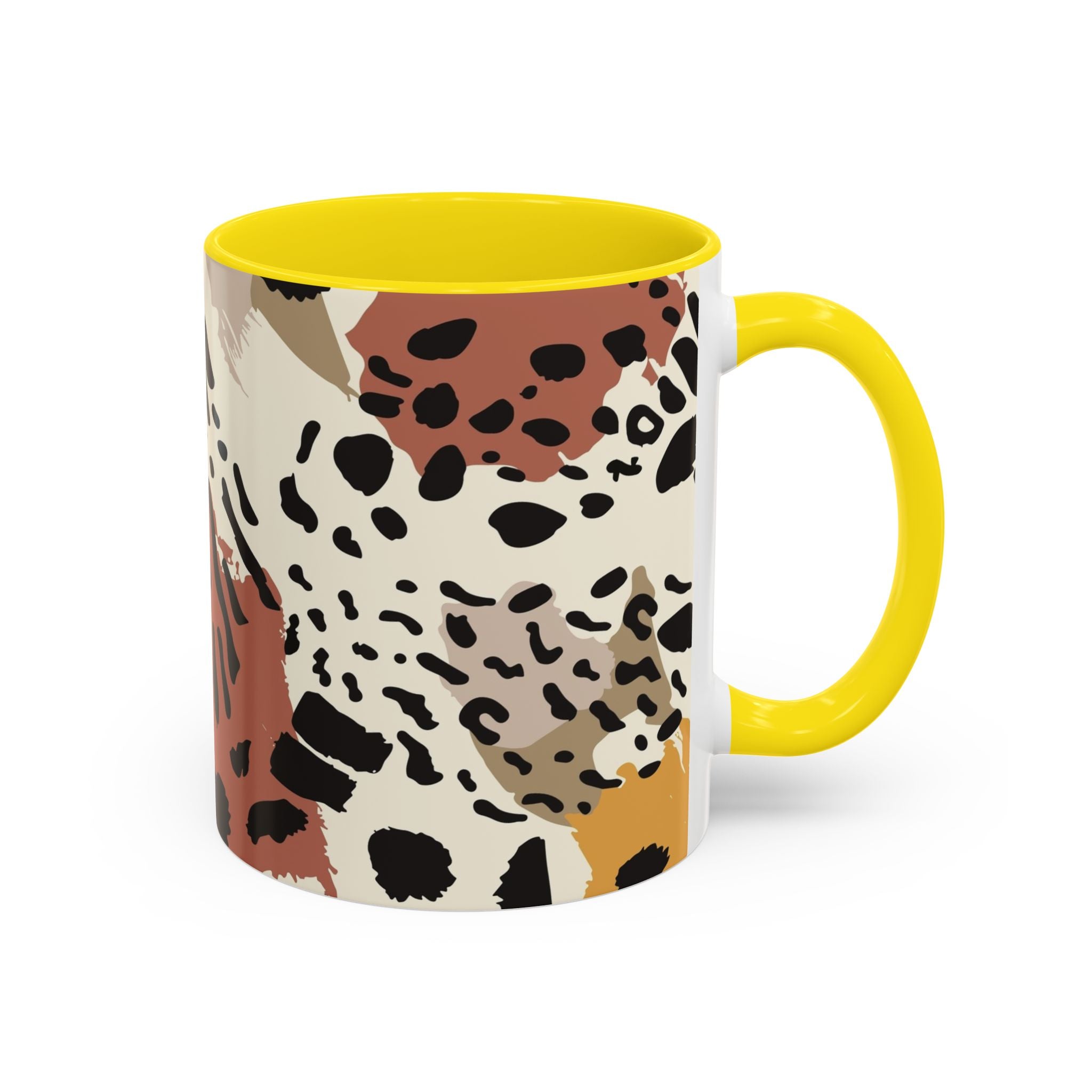 Abstract Animal Print Coffee Mug – Rustic Leopard Accent 11/15oz