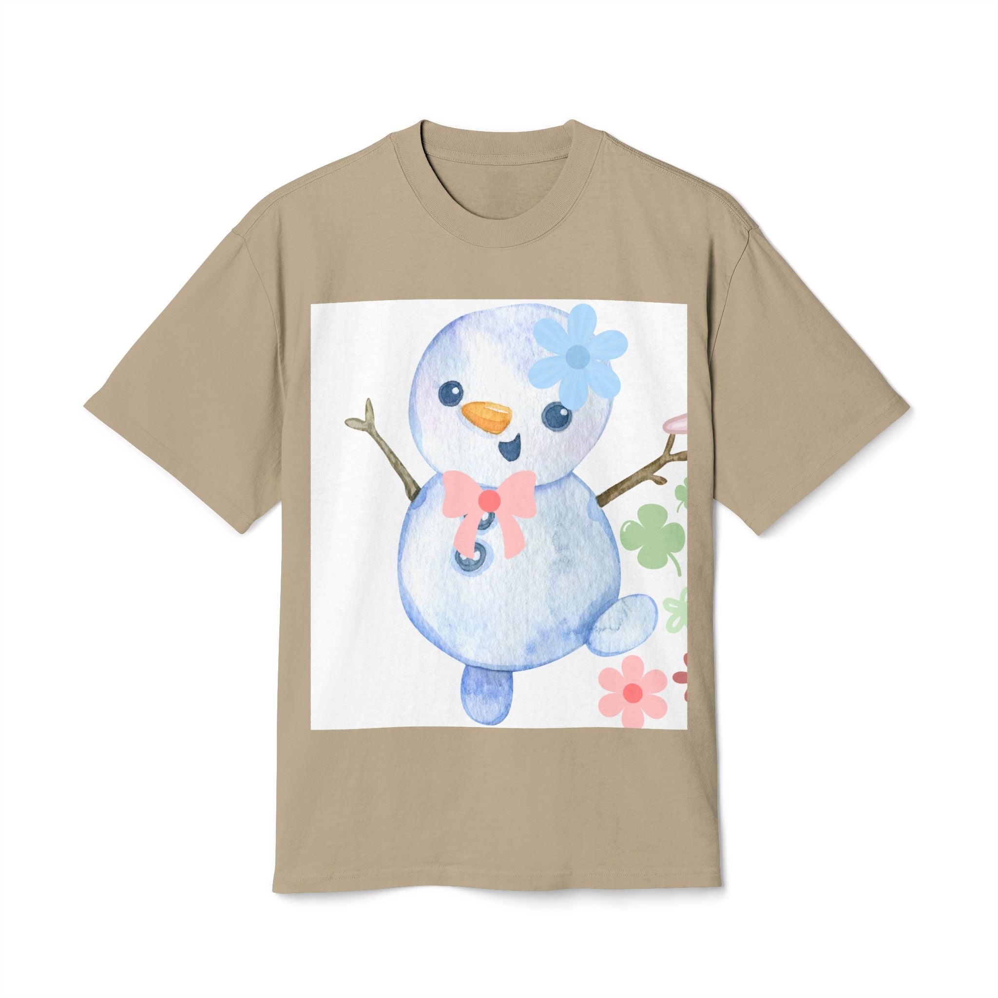 Cute Snowman & Penguin Graphic Tee — Winter Holiday Kids' Shirt