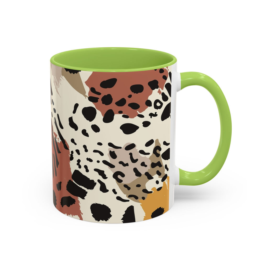 Abstract Animal Print Coffee Mug – Rustic Leopard Accent 11/15oz