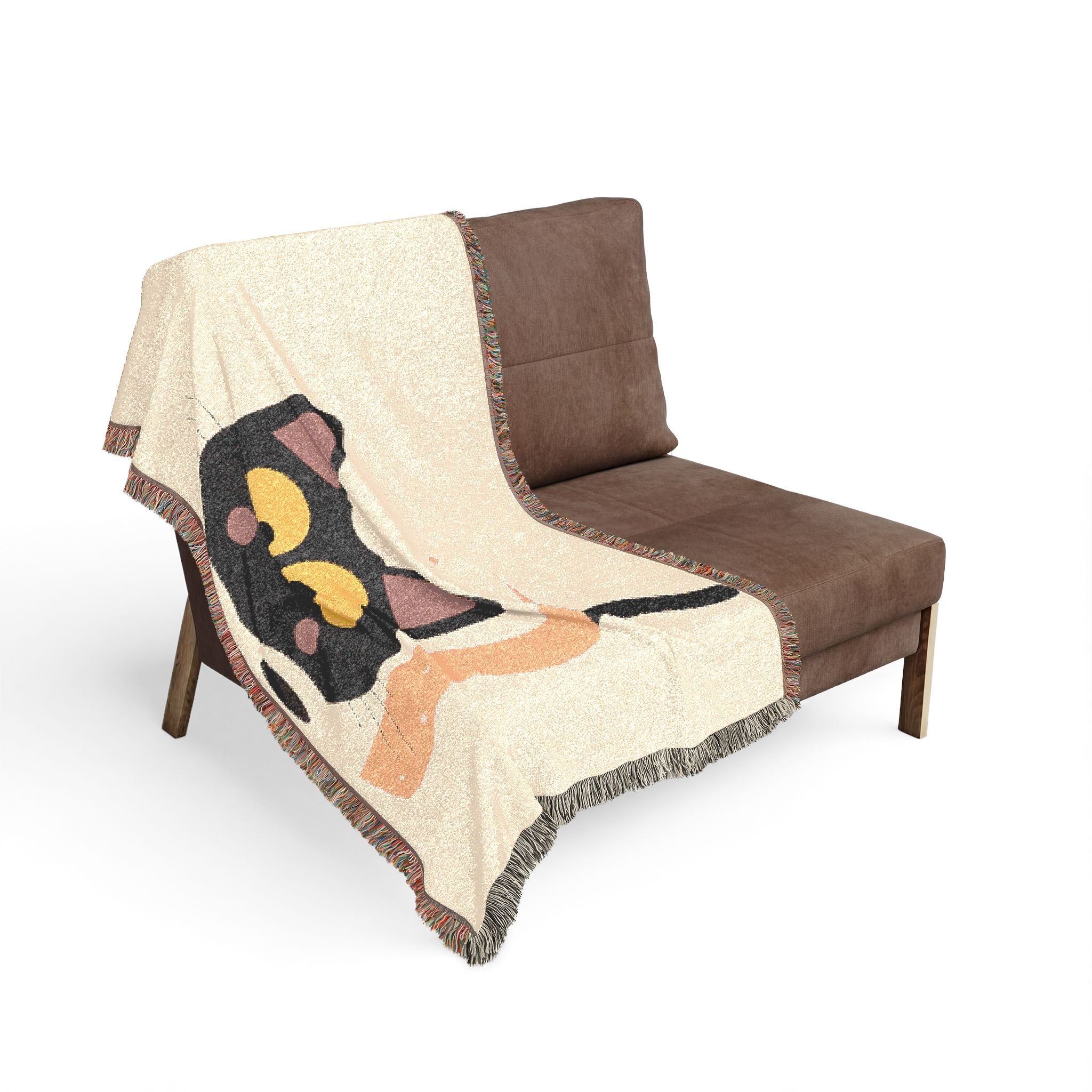 Cute Cat Woven Blanket - Playful Kitty Throw for Cat Lovers