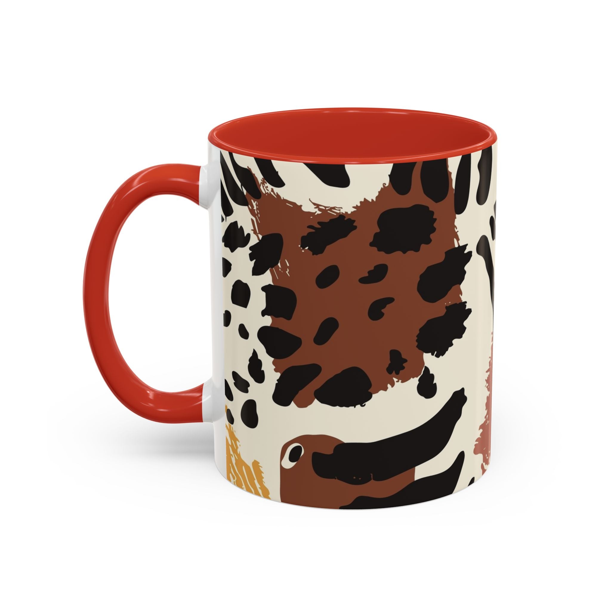Abstract Animal Print Coffee Mug – Rustic Leopard Accent 11/15oz
