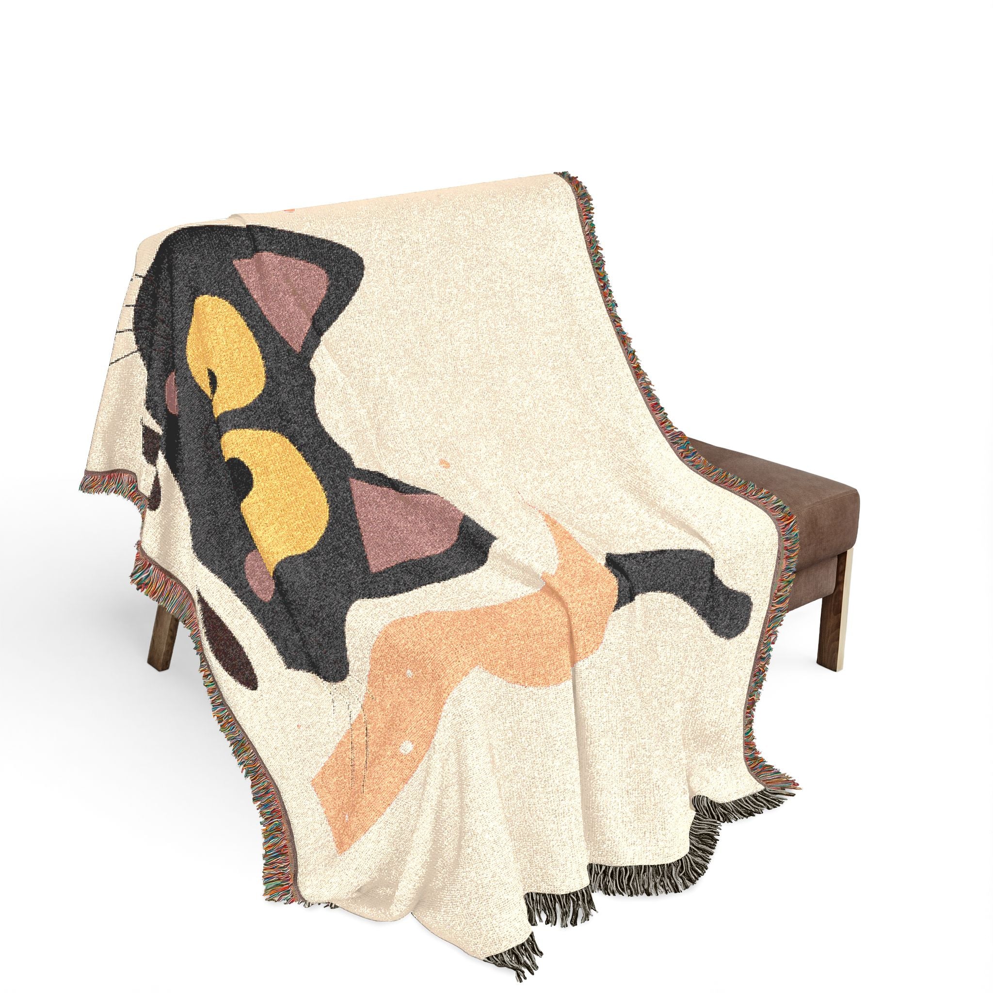 Cute Cat Woven Blanket - Playful Kitty Throw for Cat Lovers