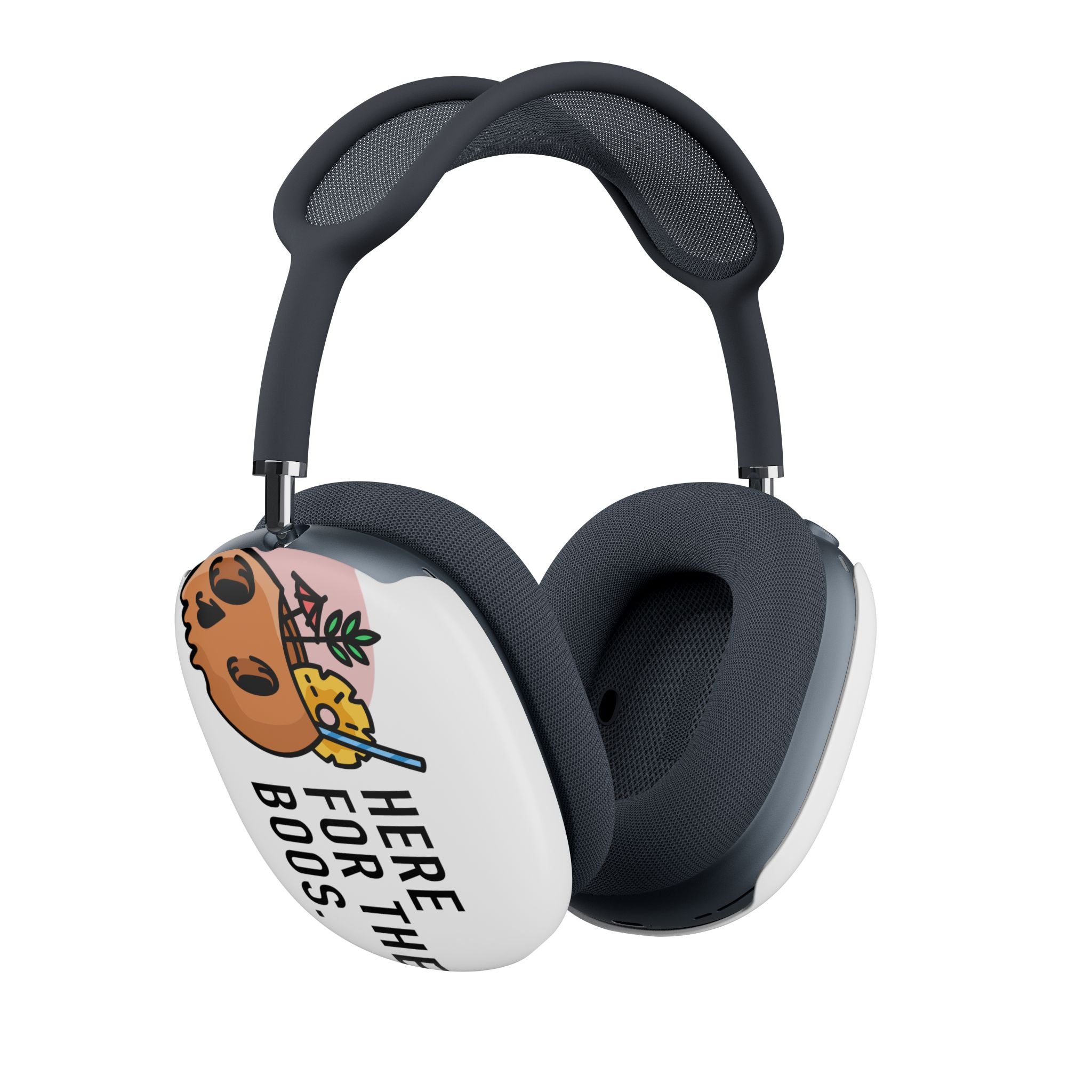 AirPod Max Case — "Here for the Boos" Halloween Skull Protective Cover