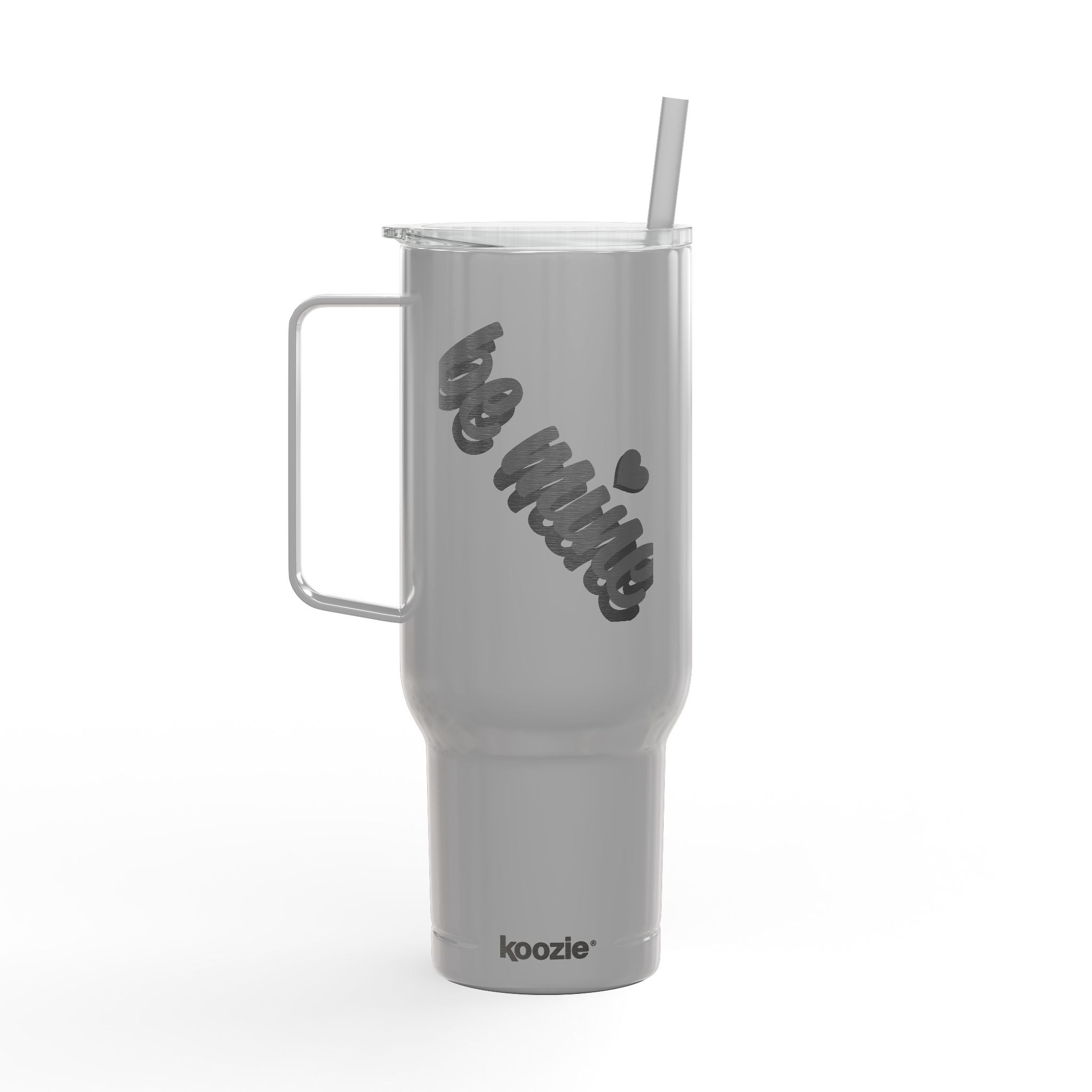 40oz Engraved Insulated Tumbler with Lid — 'Ice Vibes' Cool Script