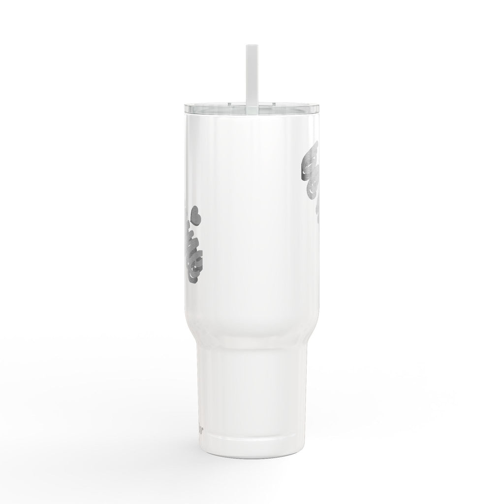 40oz Engraved Insulated Tumbler with Lid — 'Ice Vibes' Cool Script