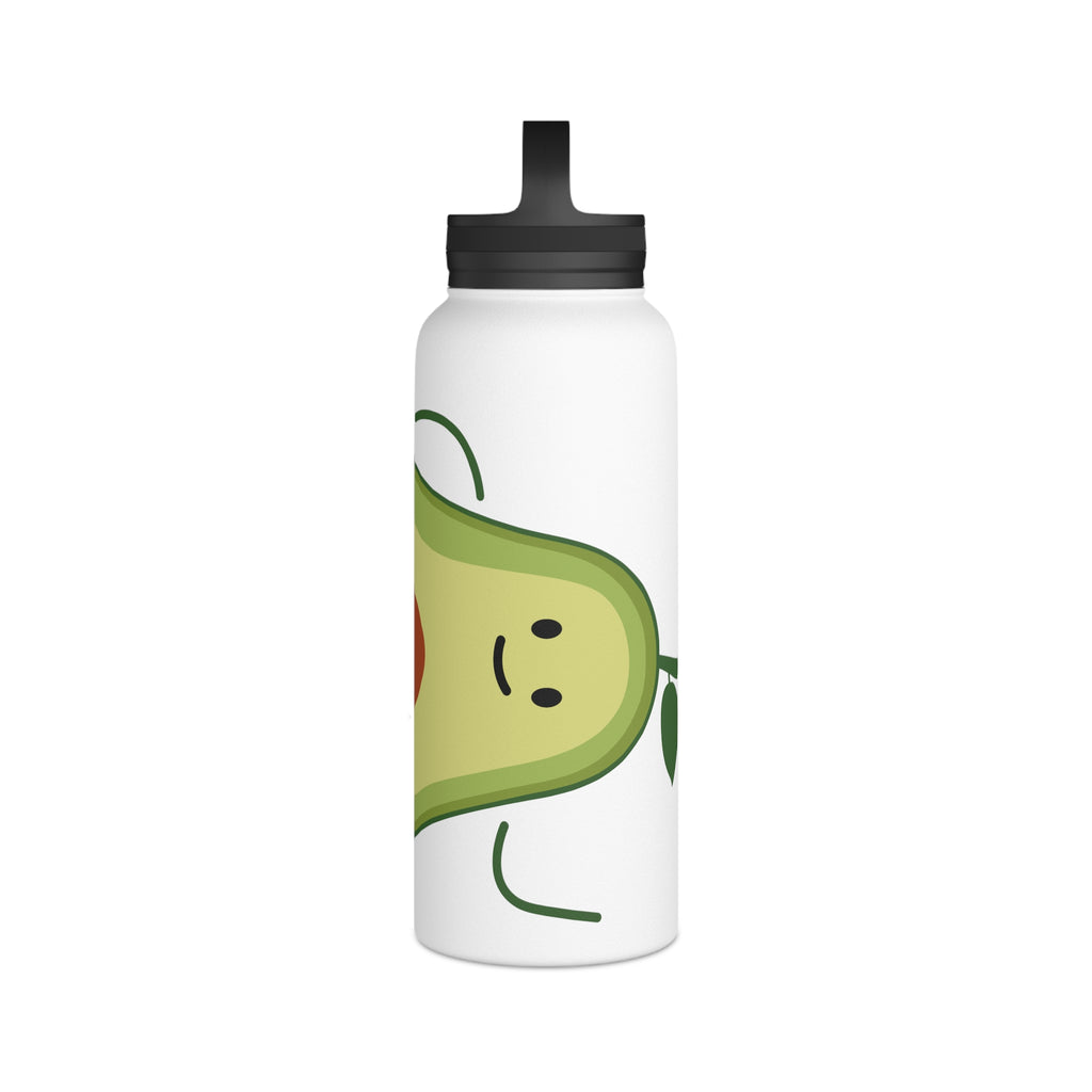Avocado Vegan Stainless Steel Water Bottle with Handle Lid