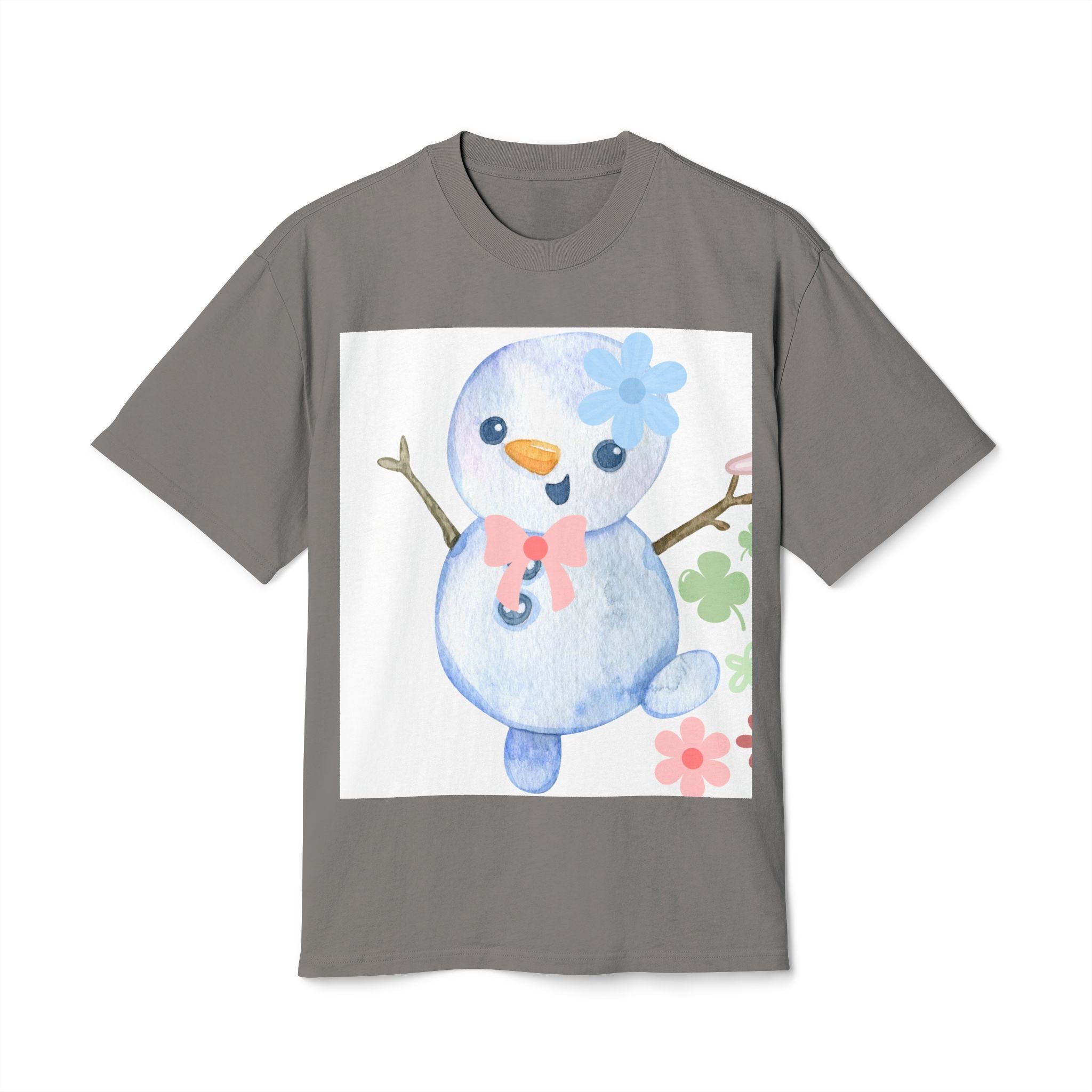 Cute Snowman & Penguin Graphic Tee — Winter Holiday Kids' Shirt