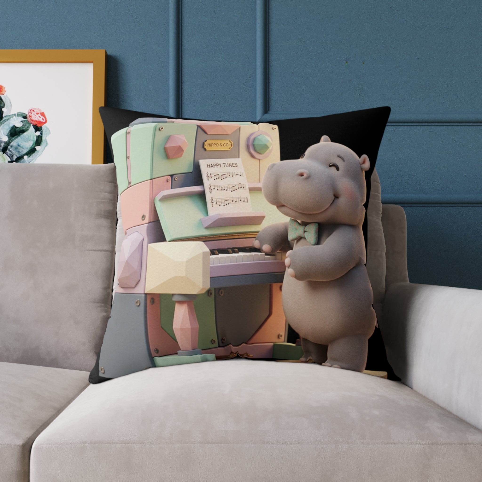 Square Poly Canvas Pillow
