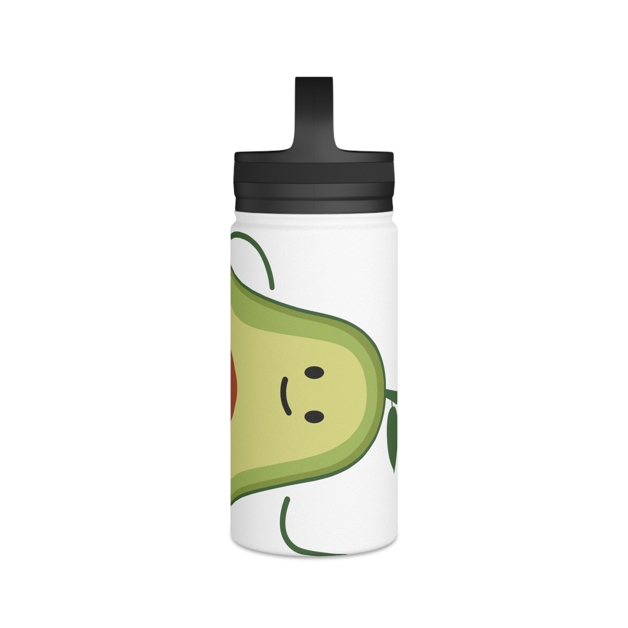 Avocado Vegan Stainless Steel Water Bottle with Handle Lid