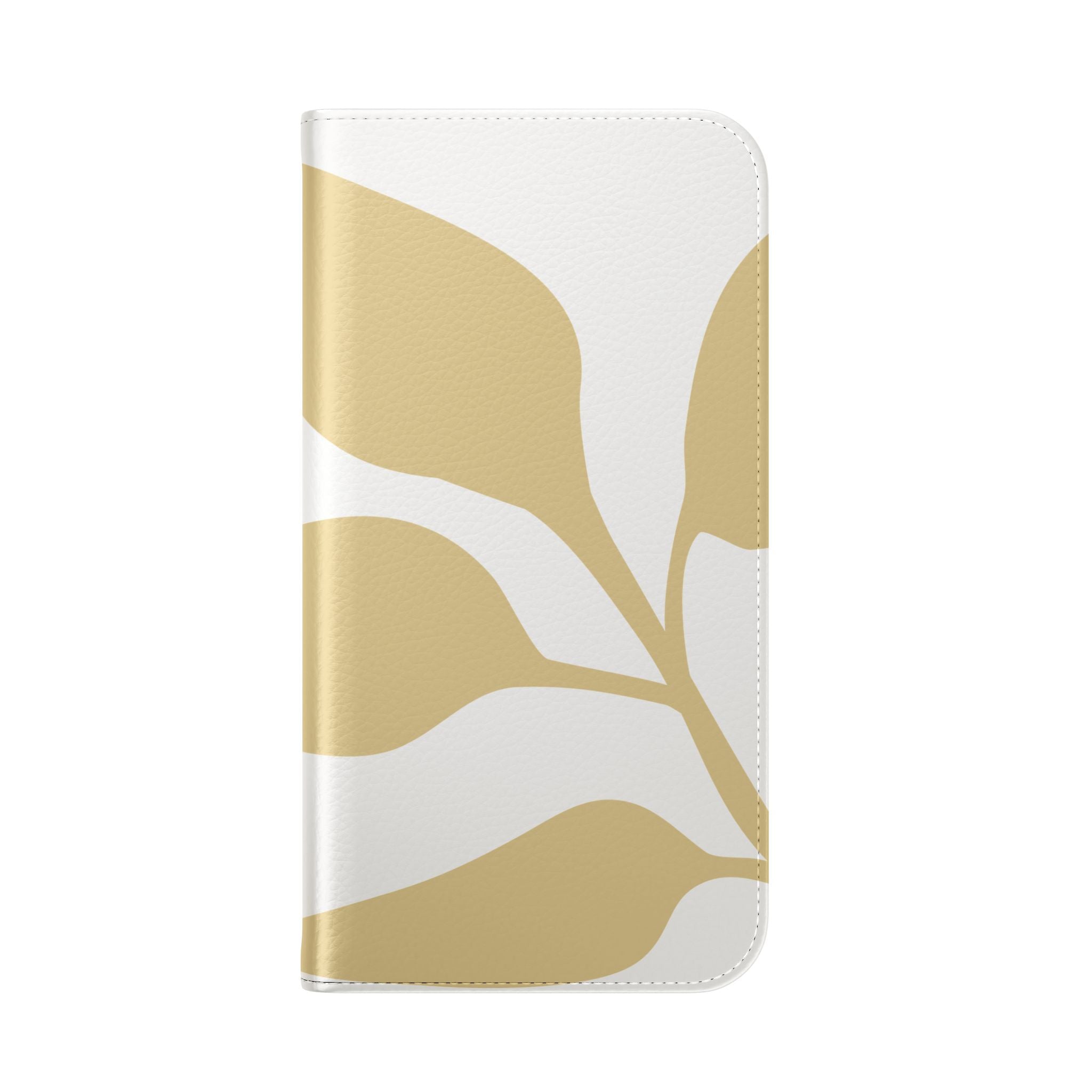 Botanical Leaf Flip Phone Case — Floral Wallet Flip Case with Card Slots