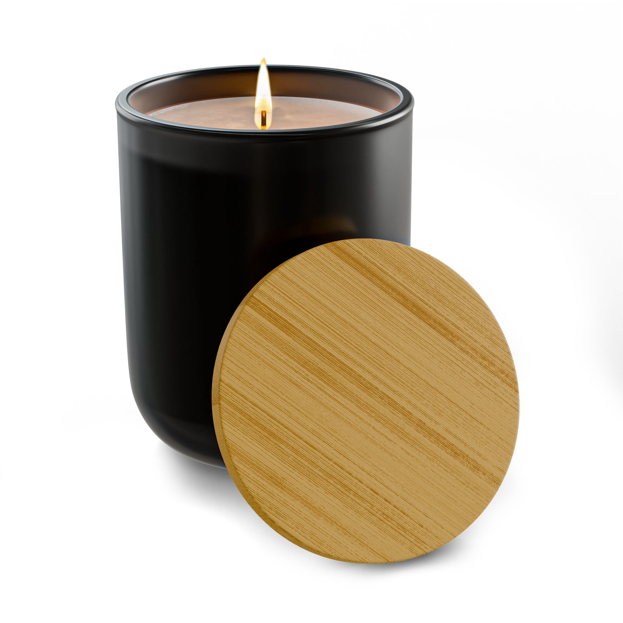 Engraved 14oz Scented Soy Candle — Personalized Bamboo Lid Aromatherapy Candle