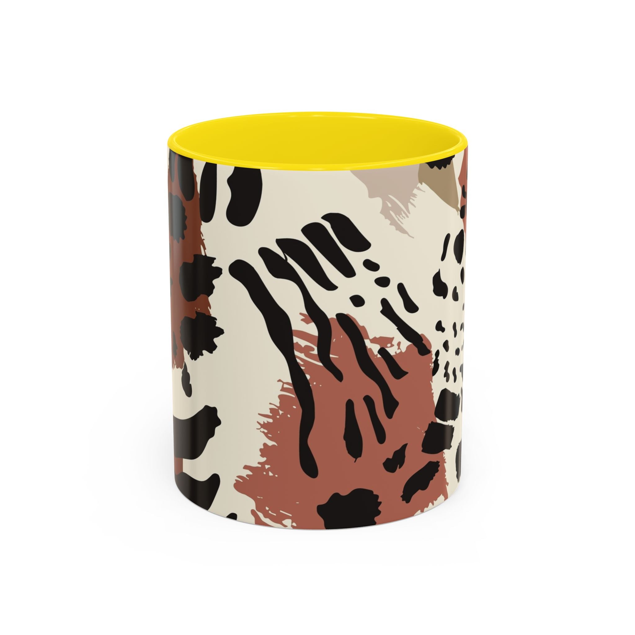 Abstract Animal Print Coffee Mug – Rustic Leopard Accent 11/15oz