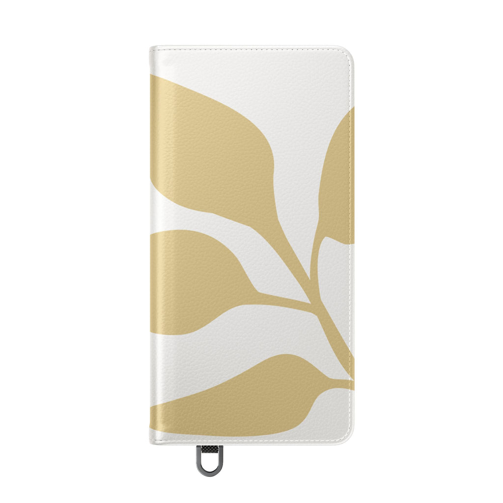 Botanical Leaf Flip Phone Case — Floral Wallet Flip Case with Card Slots