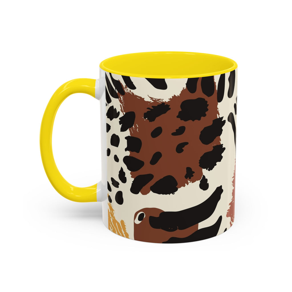 Abstract Animal Print Coffee Mug – Rustic Leopard Accent 11/15oz