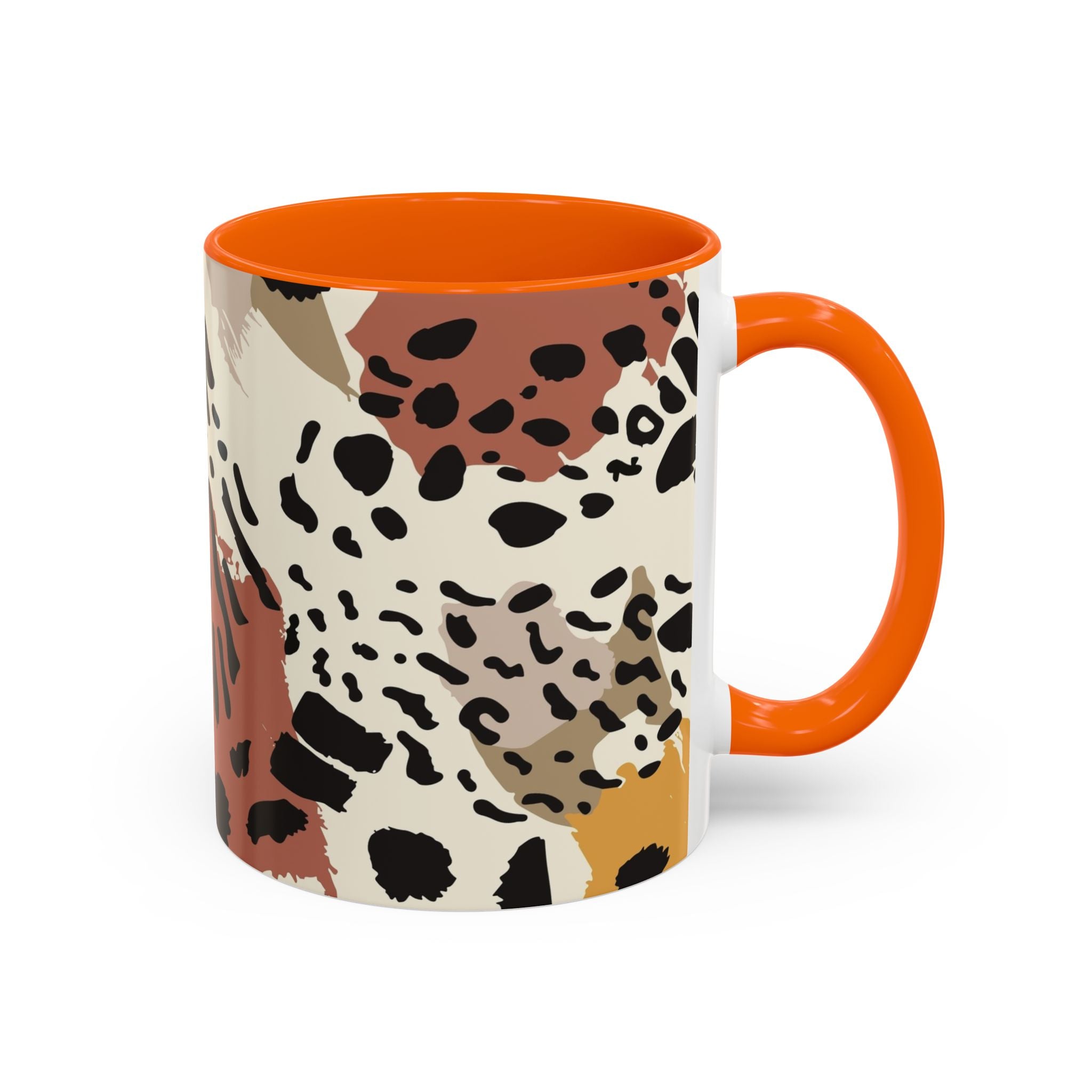Abstract Animal Print Coffee Mug – Rustic Leopard Accent 11/15oz