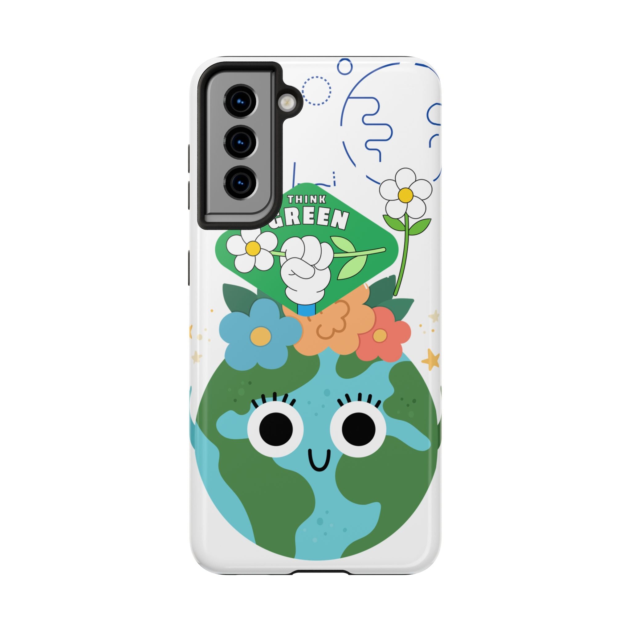 Eco Cute 'Think Green' Tough Phone Case — Earth Day Protective iPhone Cover