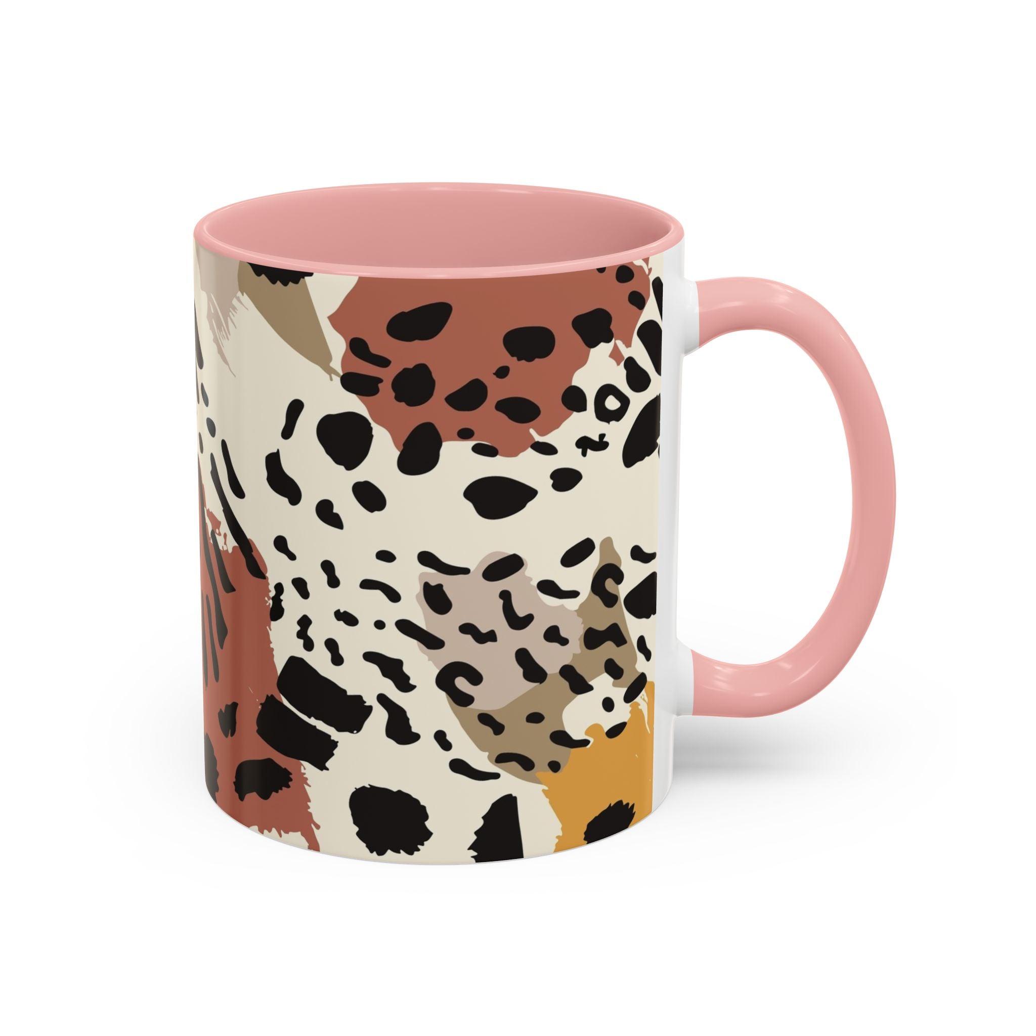 Abstract Animal Print Coffee Mug – Rustic Leopard Accent 11/15oz