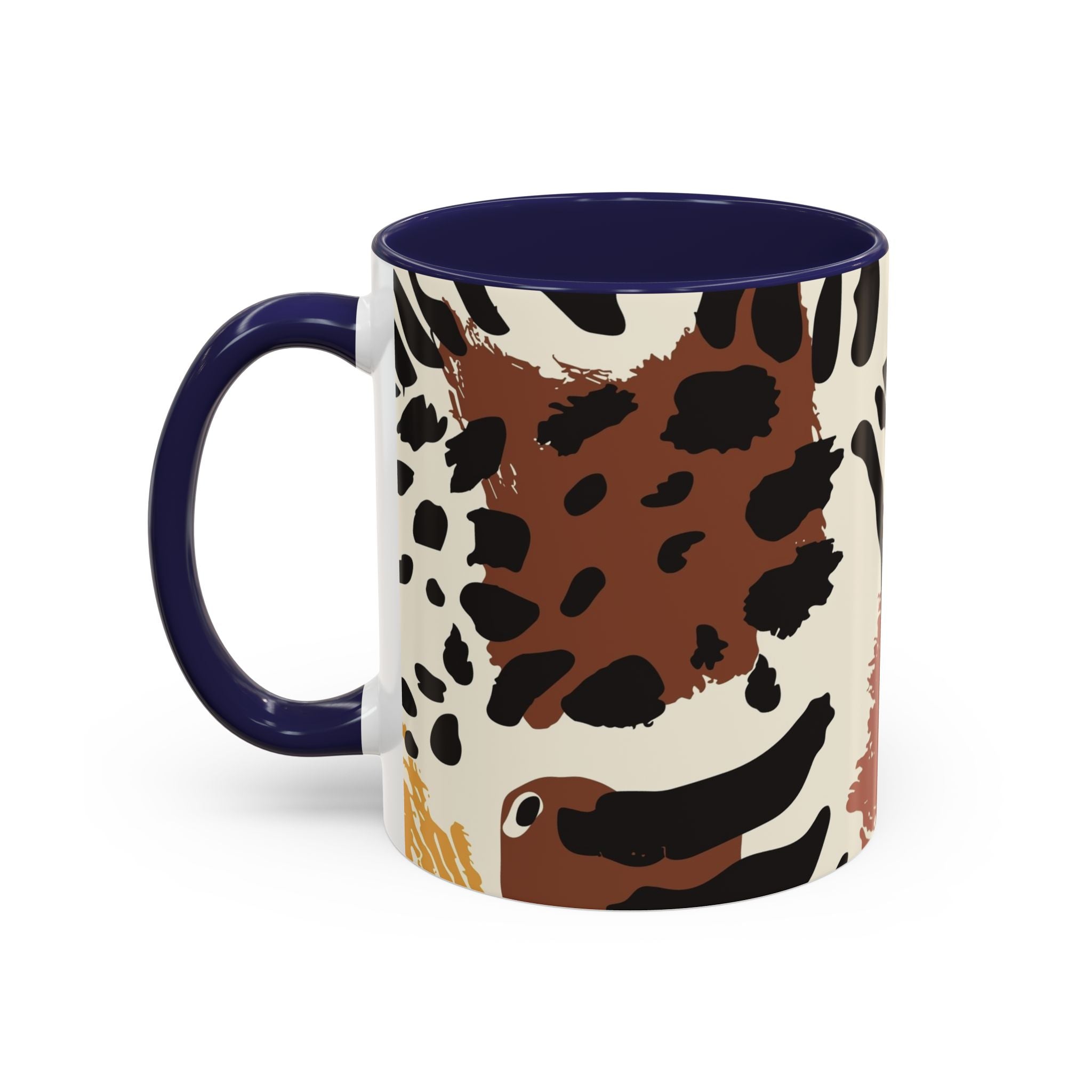 Abstract Animal Print Coffee Mug – Rustic Leopard Accent 11/15oz