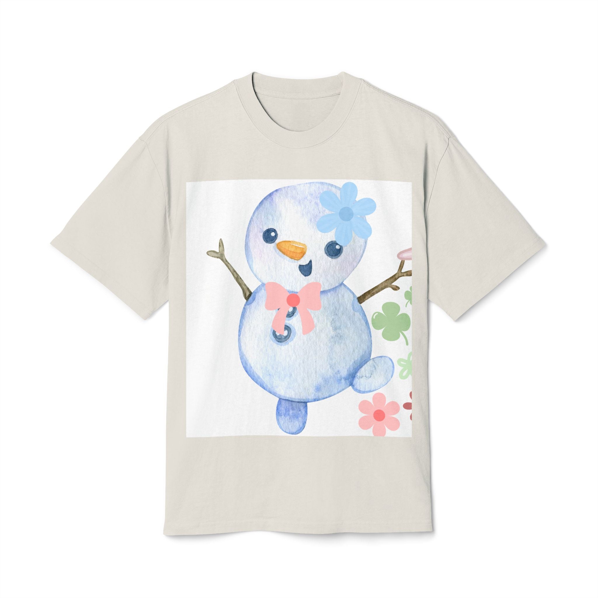 Cute Snowman & Penguin Graphic Tee — Winter Holiday Kids' Shirt