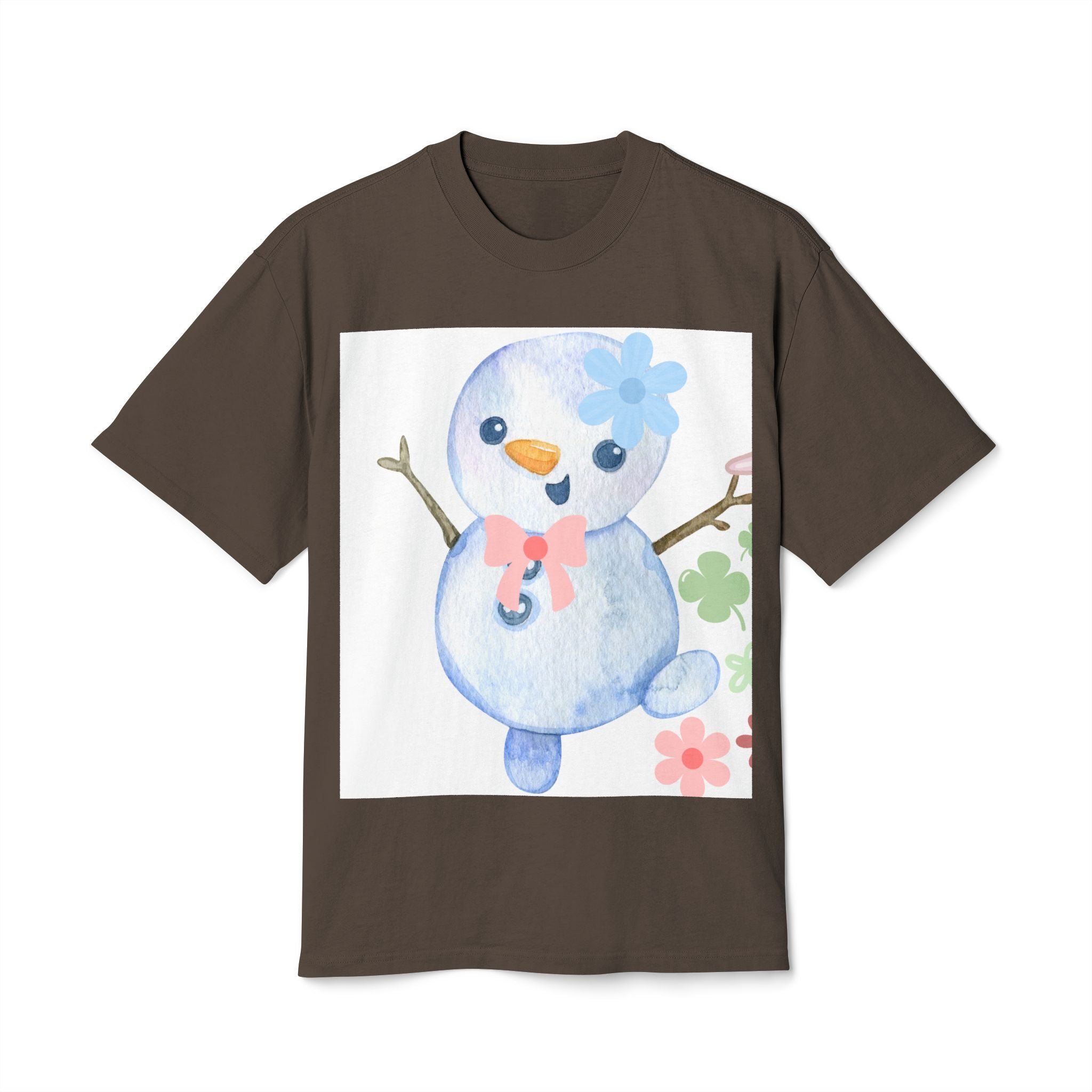 Cute Snowman & Penguin Graphic Tee — Winter Holiday Kids' Shirt