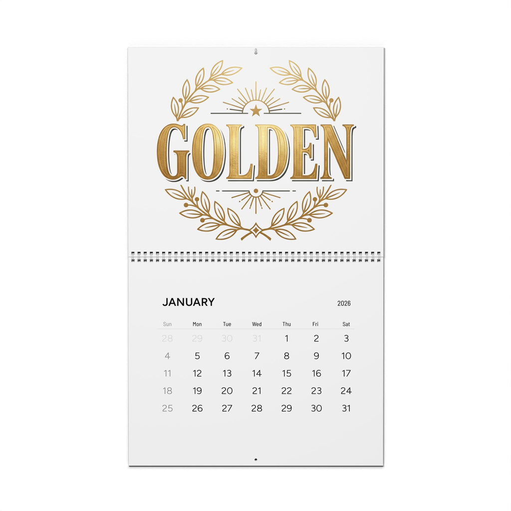 Minimal 2026 Wall Calendar — Clean Monthly Planner Calendar