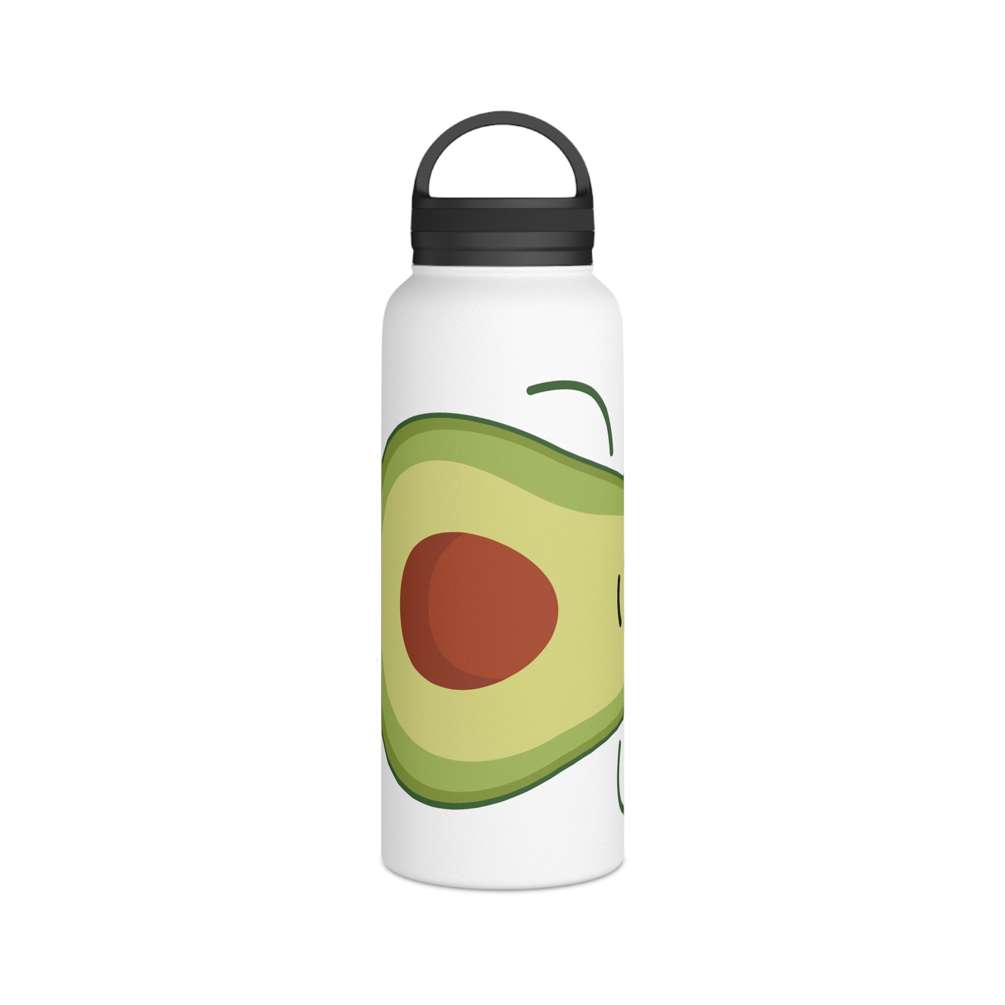 Avocado Vegan Stainless Steel Water Bottle with Handle Lid