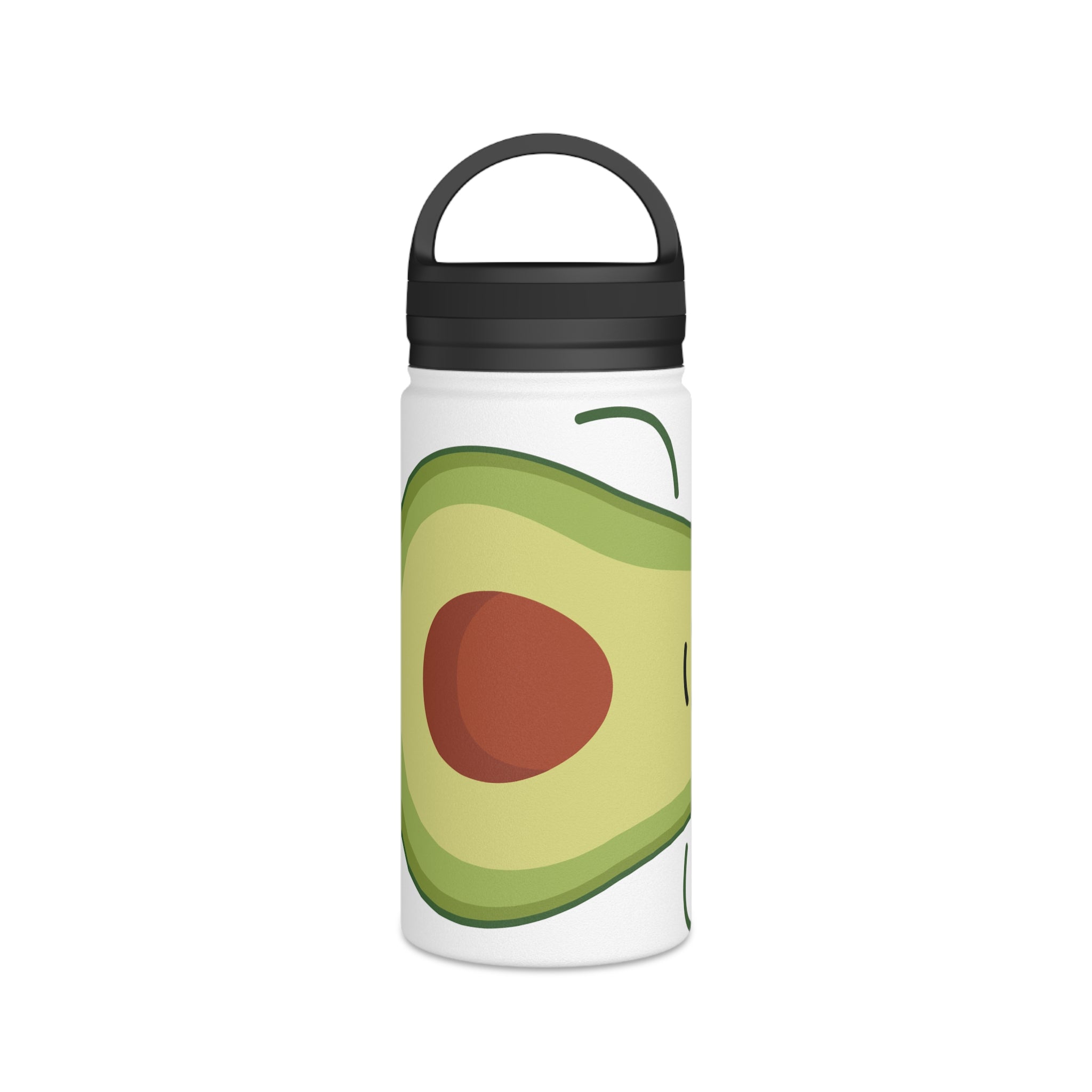 Avocado Vegan Stainless Steel Water Bottle with Handle Lid