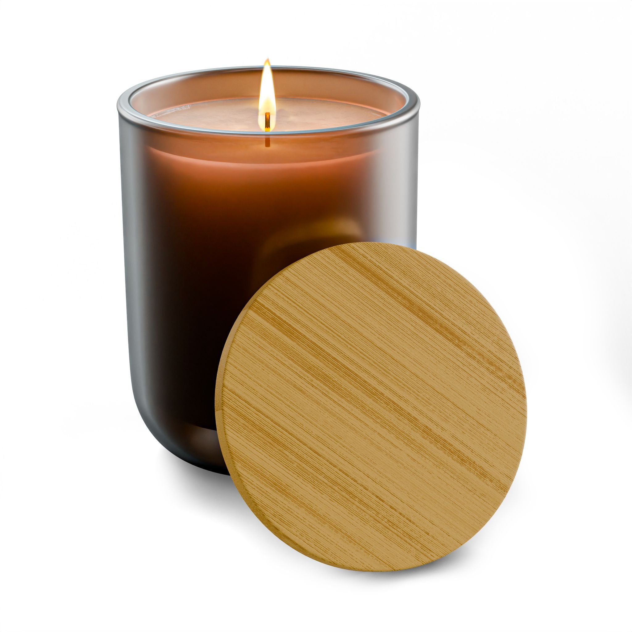 Engraved 14oz Scented Soy Candle — Personalized Bamboo Lid Aromatherapy Candle