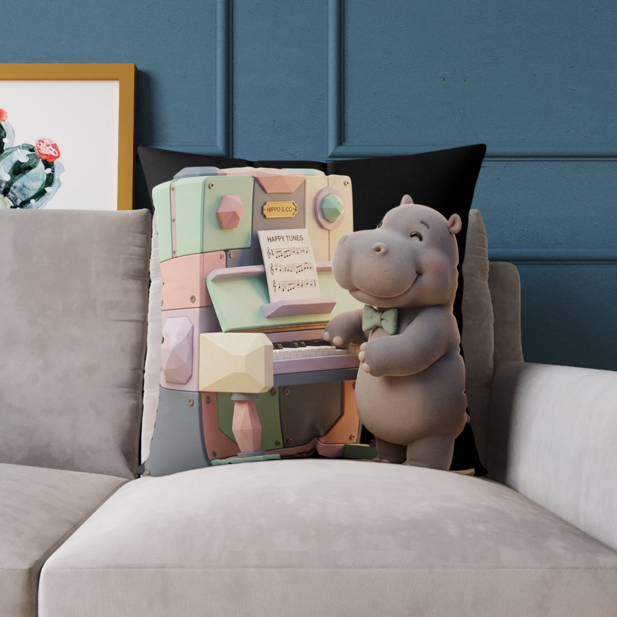 Square Poly Canvas Pillow